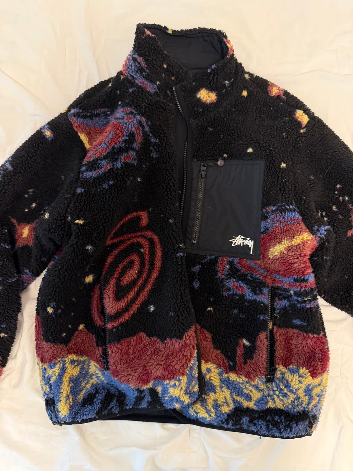 스투시 코스모스 리버시블 자켓 후리스 S 상품이미지1