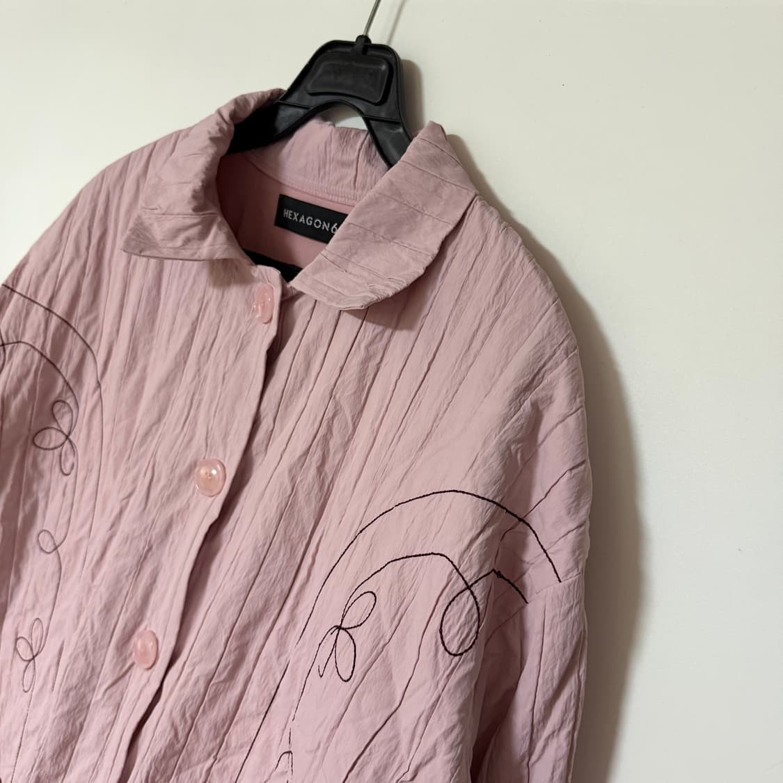 새상품 남자 퀄팅 루즈핏 자켓 (핑크) 상품이미지4