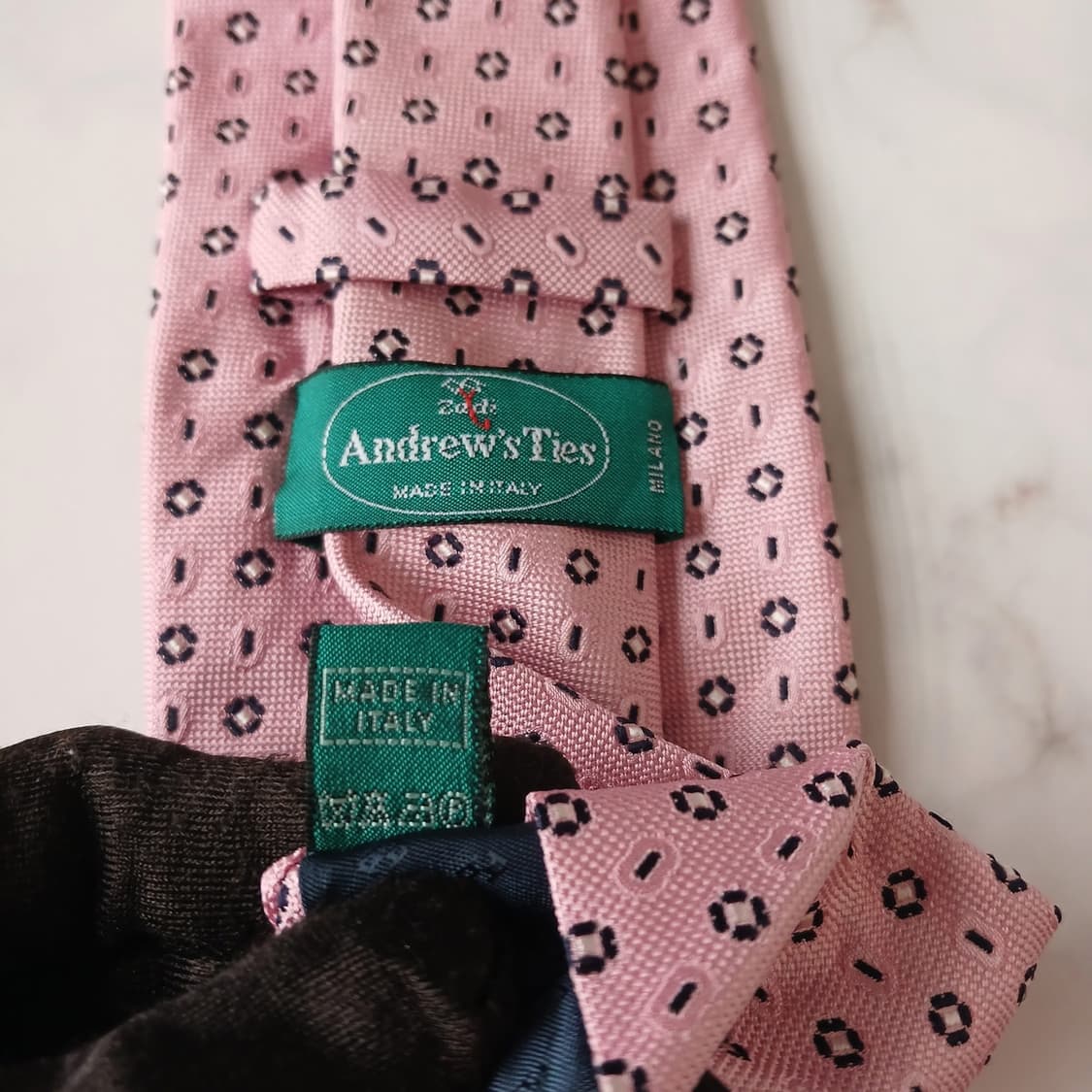 앤드류스 타이 실크 핑크 자카드 넥타이 9.1cm A+등급 A19400
 상품이미지8