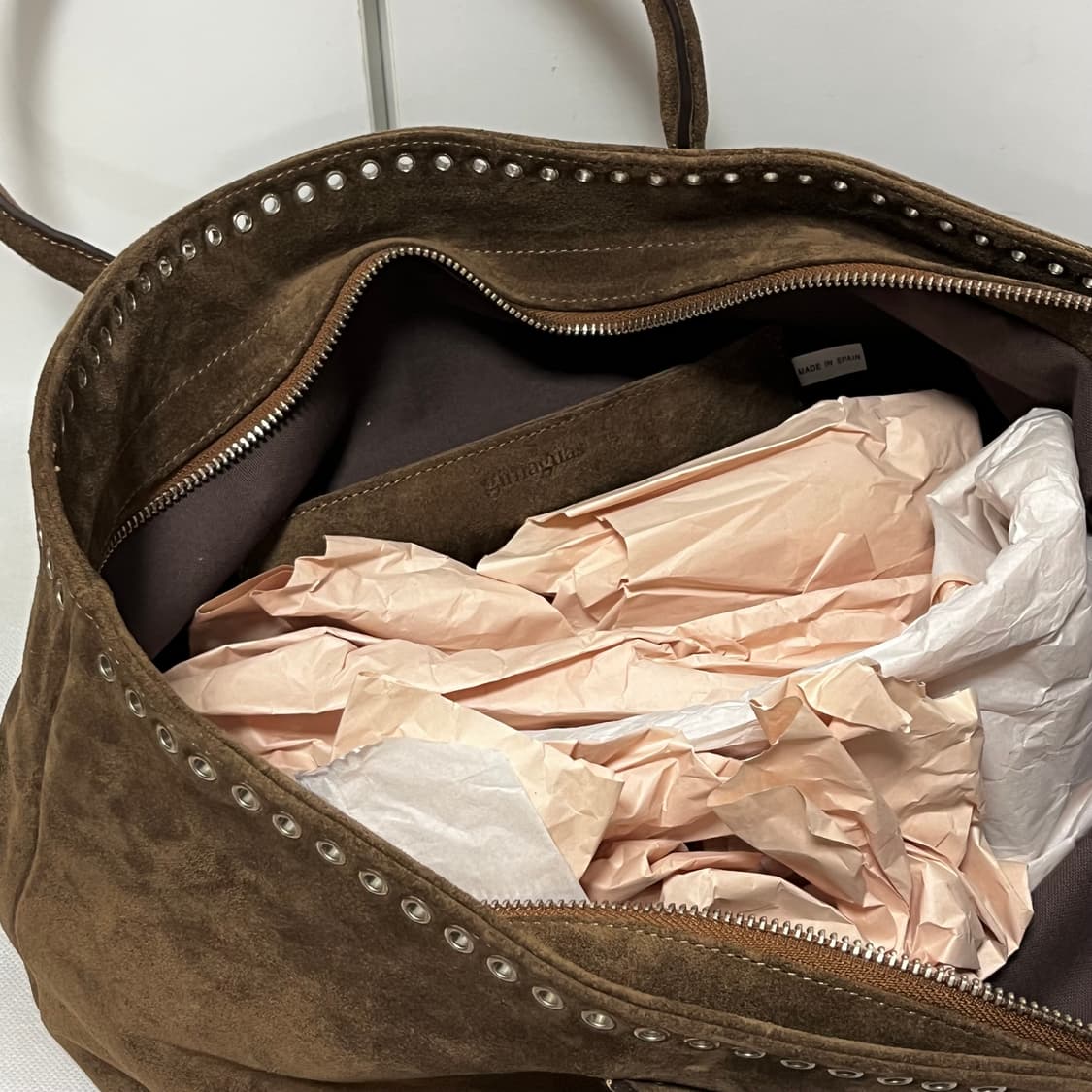 기마구아스 Capazo 아일렛 토트백/브라운 상품이미지5