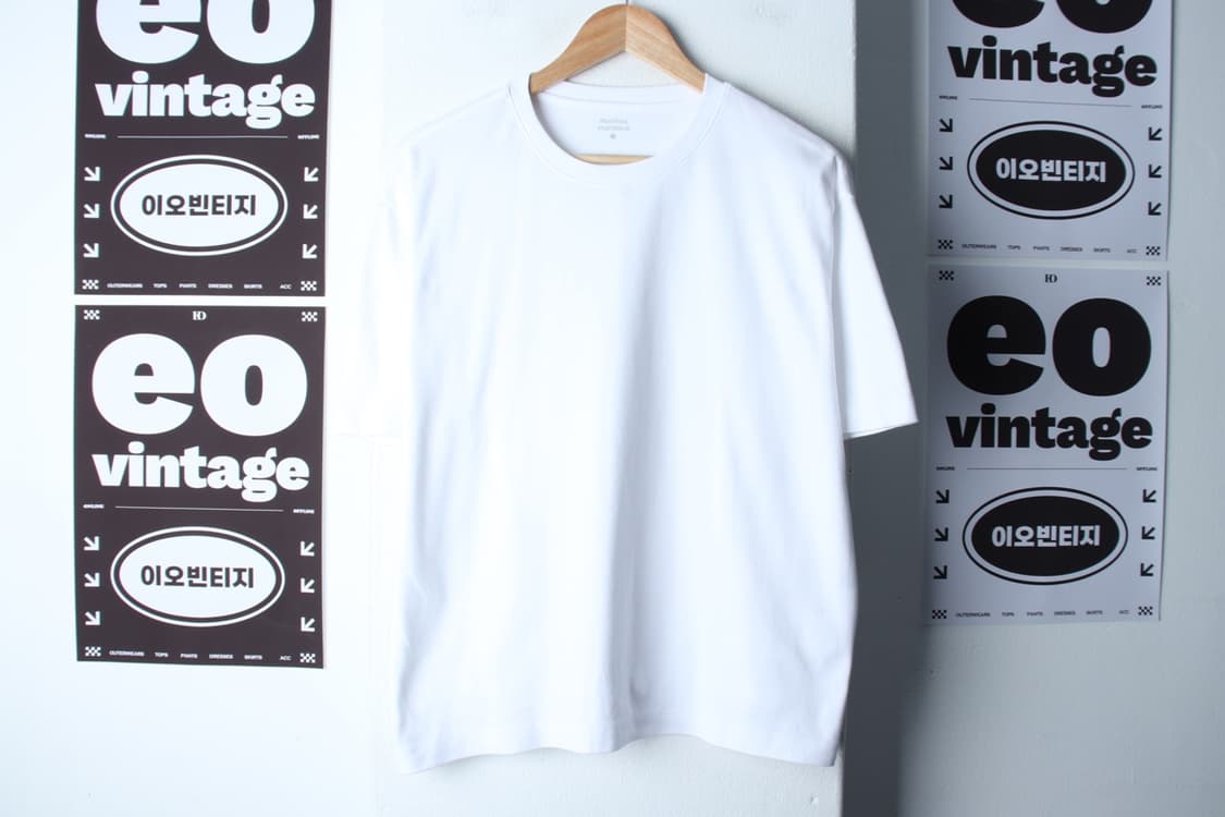 W(L-XL) 무신사 스탠다드 반팔 티셔츠 화이트 무지 기본-H32370 상품이미지2