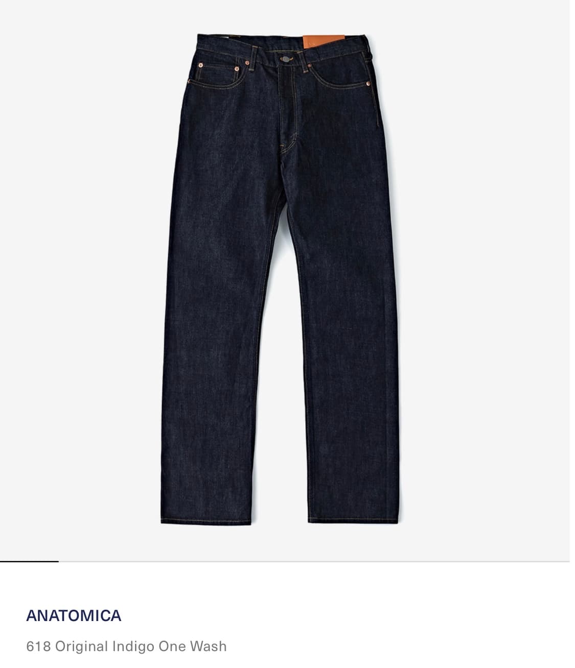 아나토미카 618 오리지널 인디고 데님 원워시 37사이즈 상품이미지1