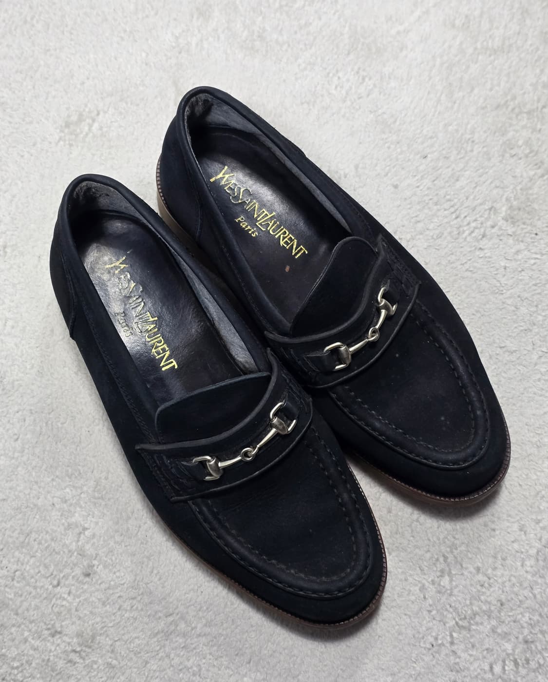 YSL 입생로랑 블랙 스웨이드 로퍼 255 상품이미지2