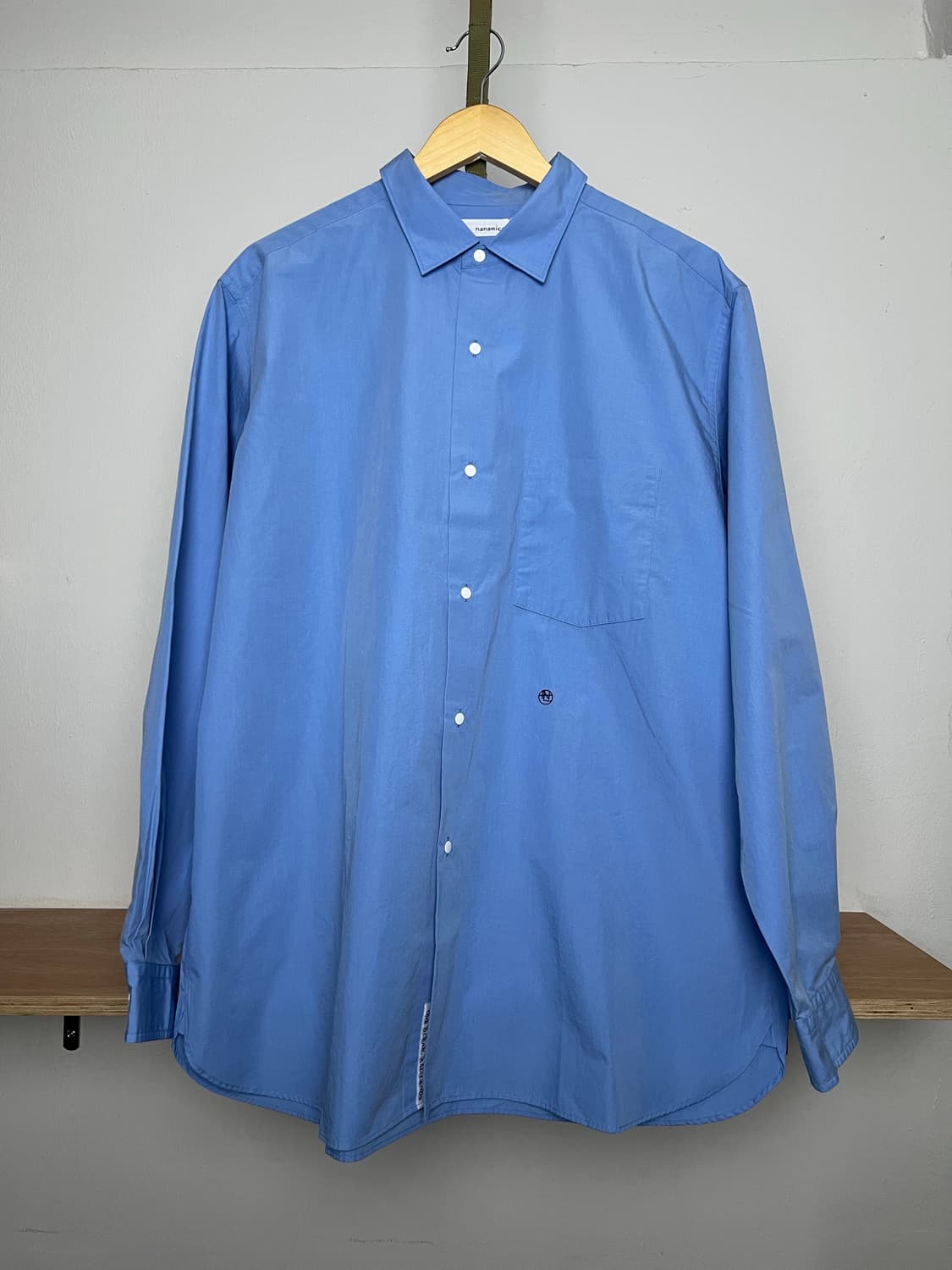 나나미카 NANAMICA 레귤러 셔츠 SAX 상품이미지1