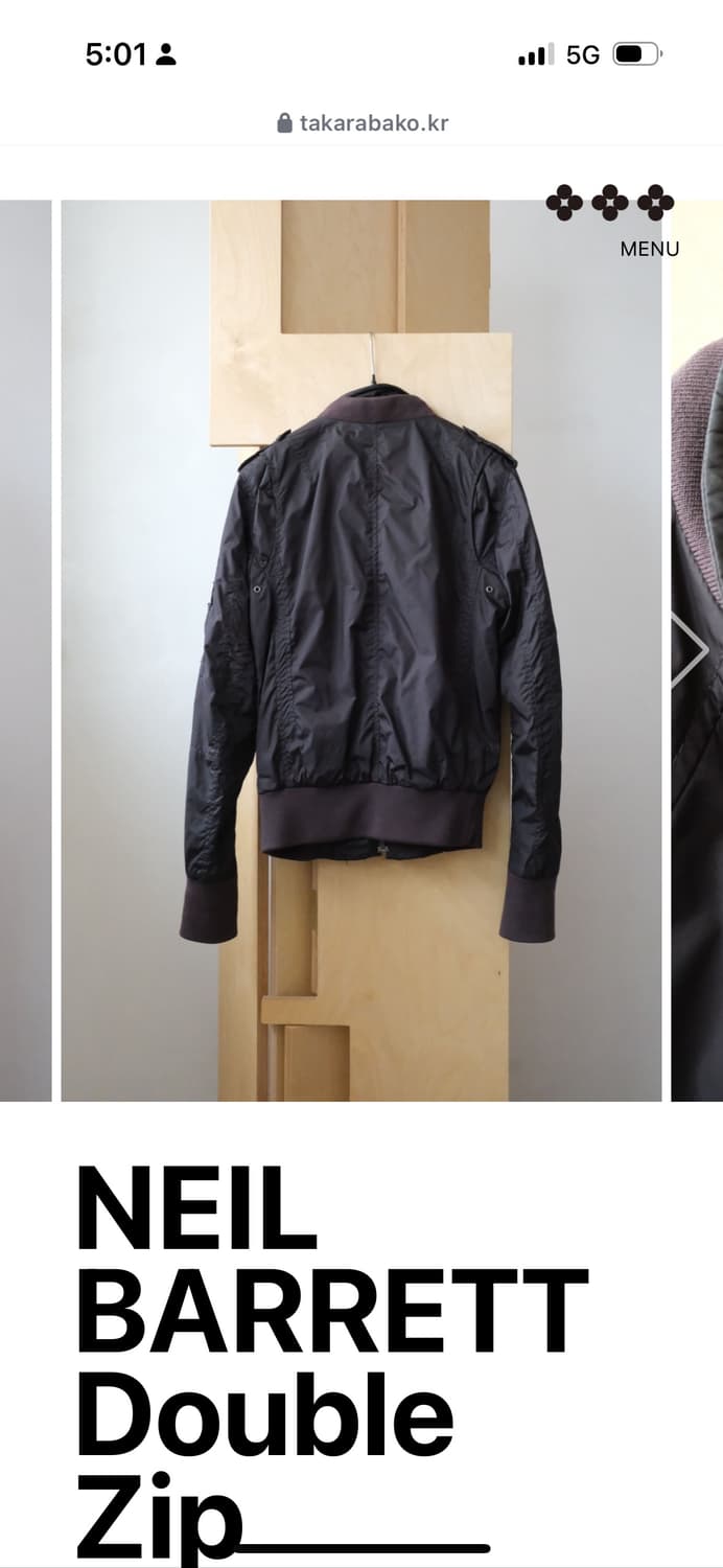 NEIL BARRETT Double Zip Bomber 봄버 상품이미지2
