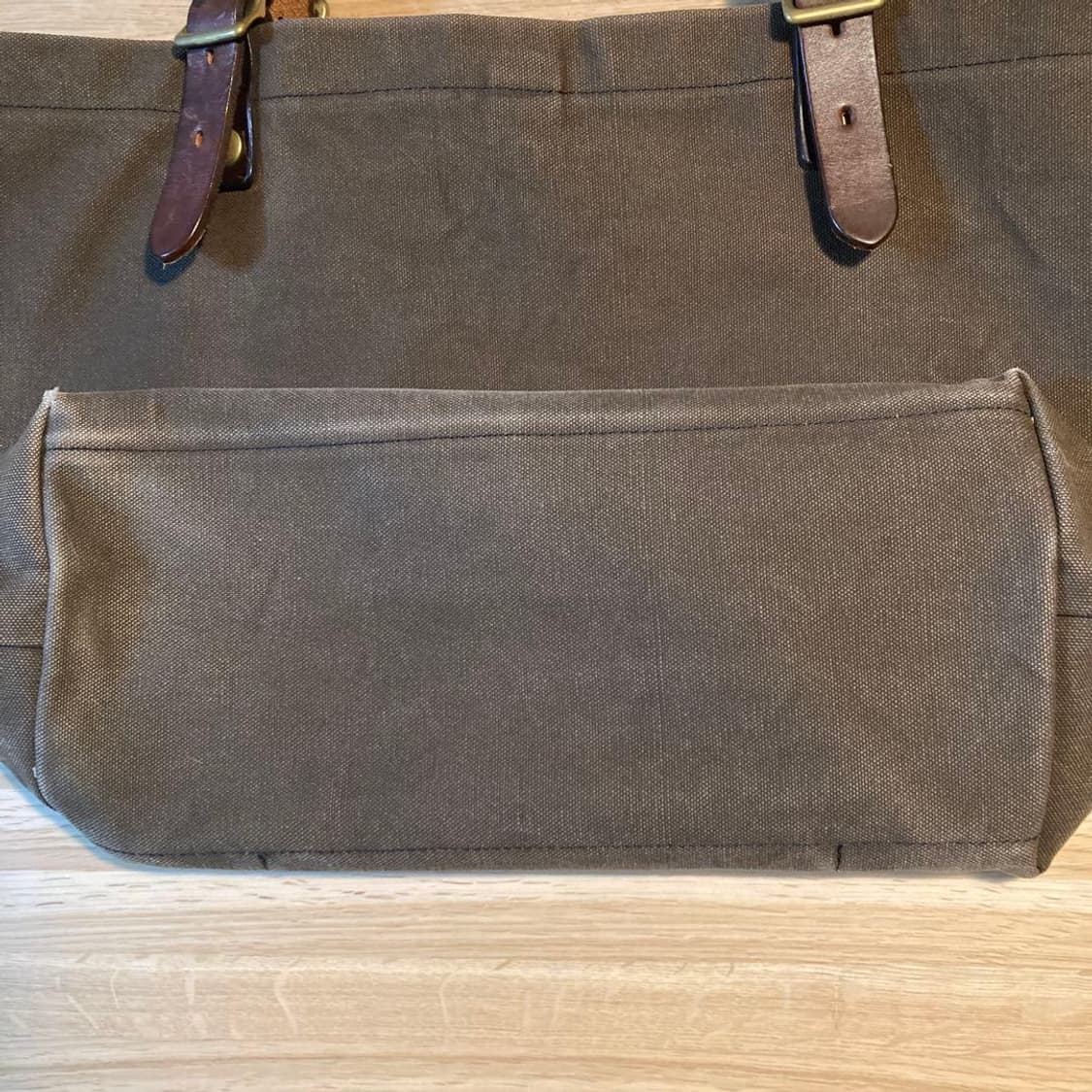 Slow  빈티지 레더 캔버스 토트백 상품이미지5