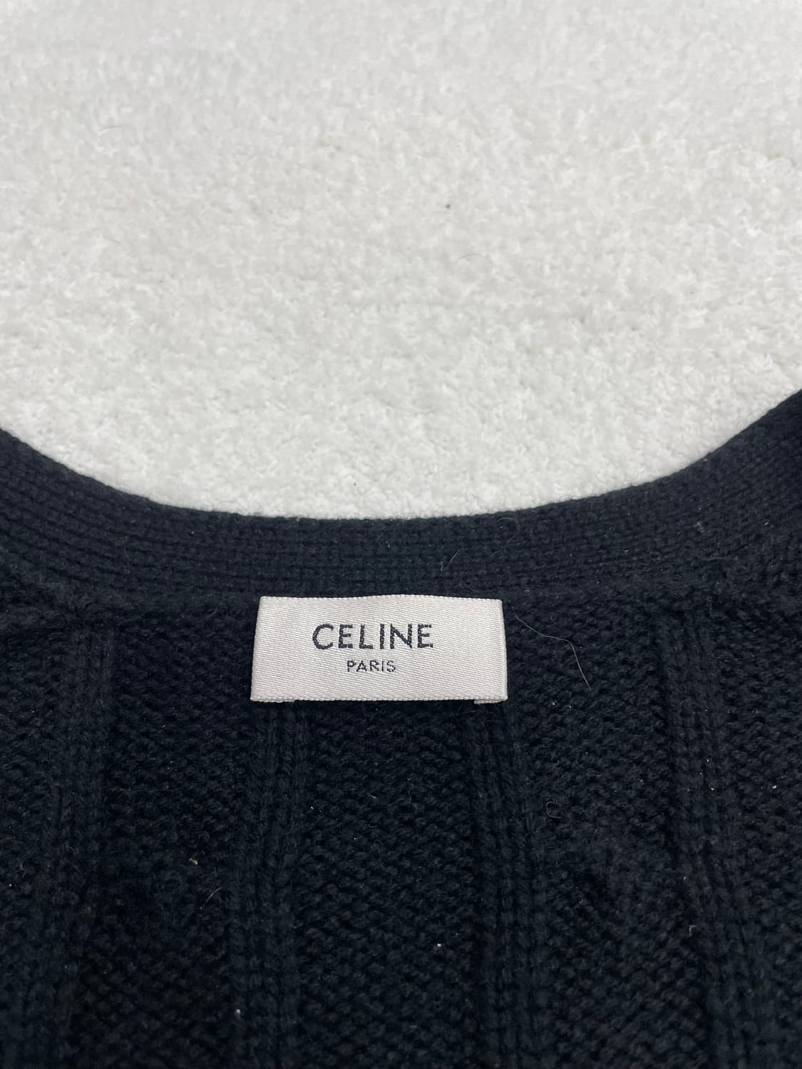 [ A+급 , M ] 셀린느 트리오페 캐시미어 케이블 가디건  상품이미지2