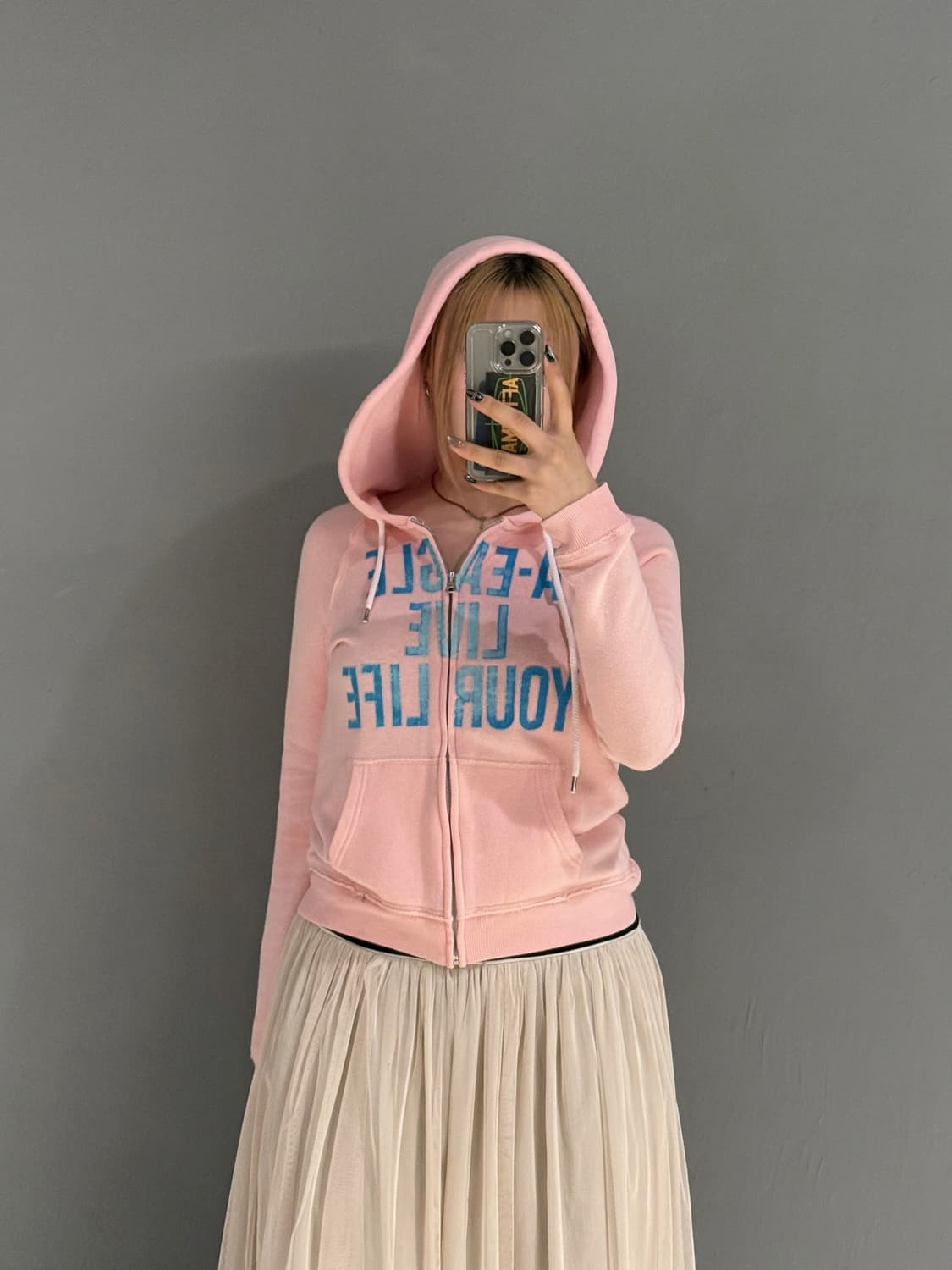 American eagle lettering hood zip-up 상품이미지1