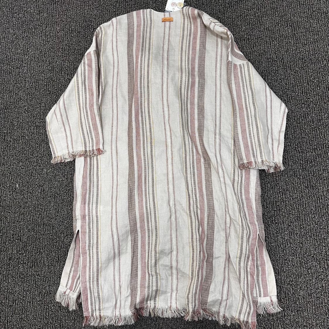 [새상품] 써스데이아일랜드 스트라이프 여성 린넨 마 롱 가디건 M 상품이미지6