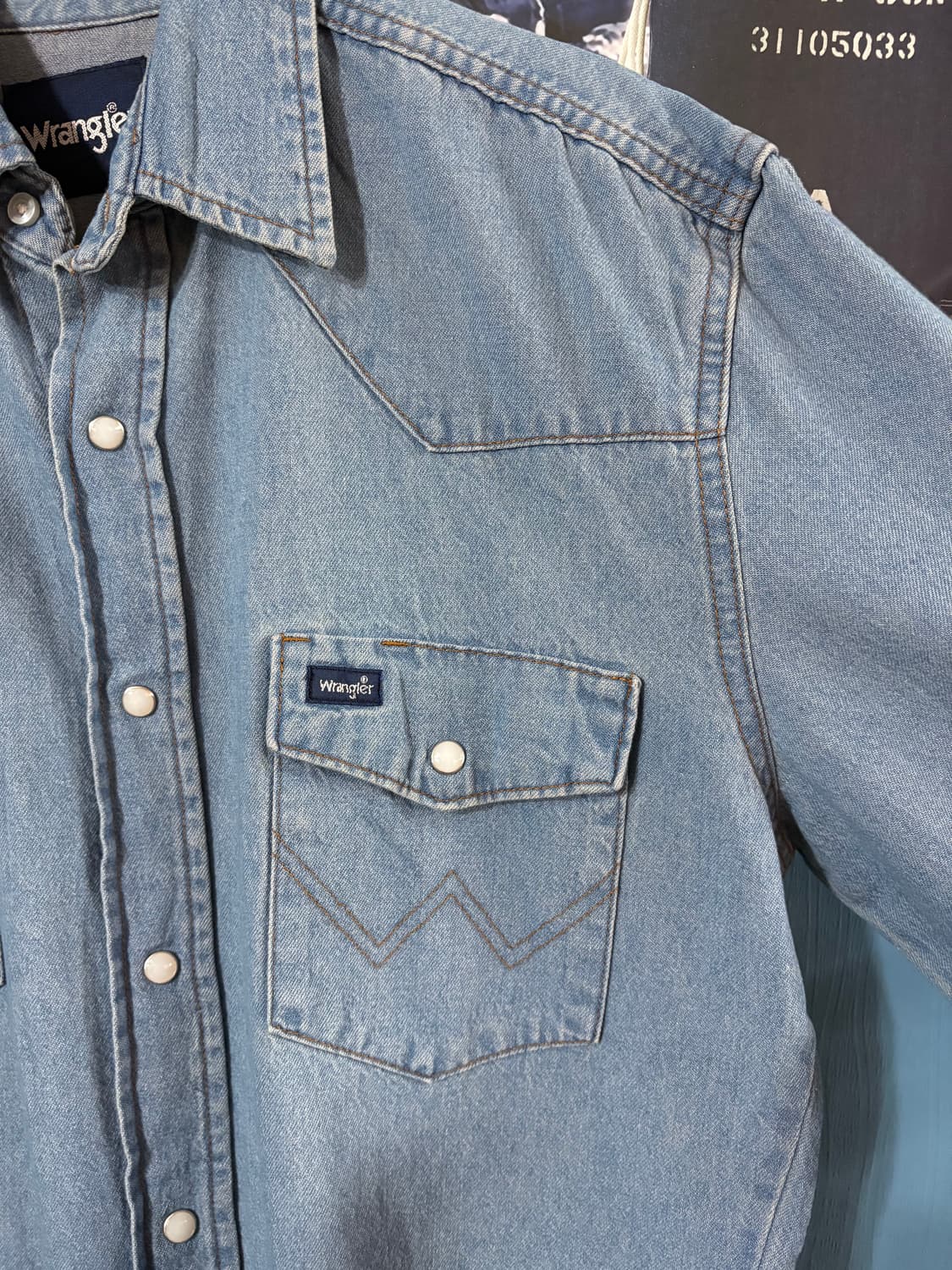 00‘s Wrangler Denim Western Shirt. 상품이미지3