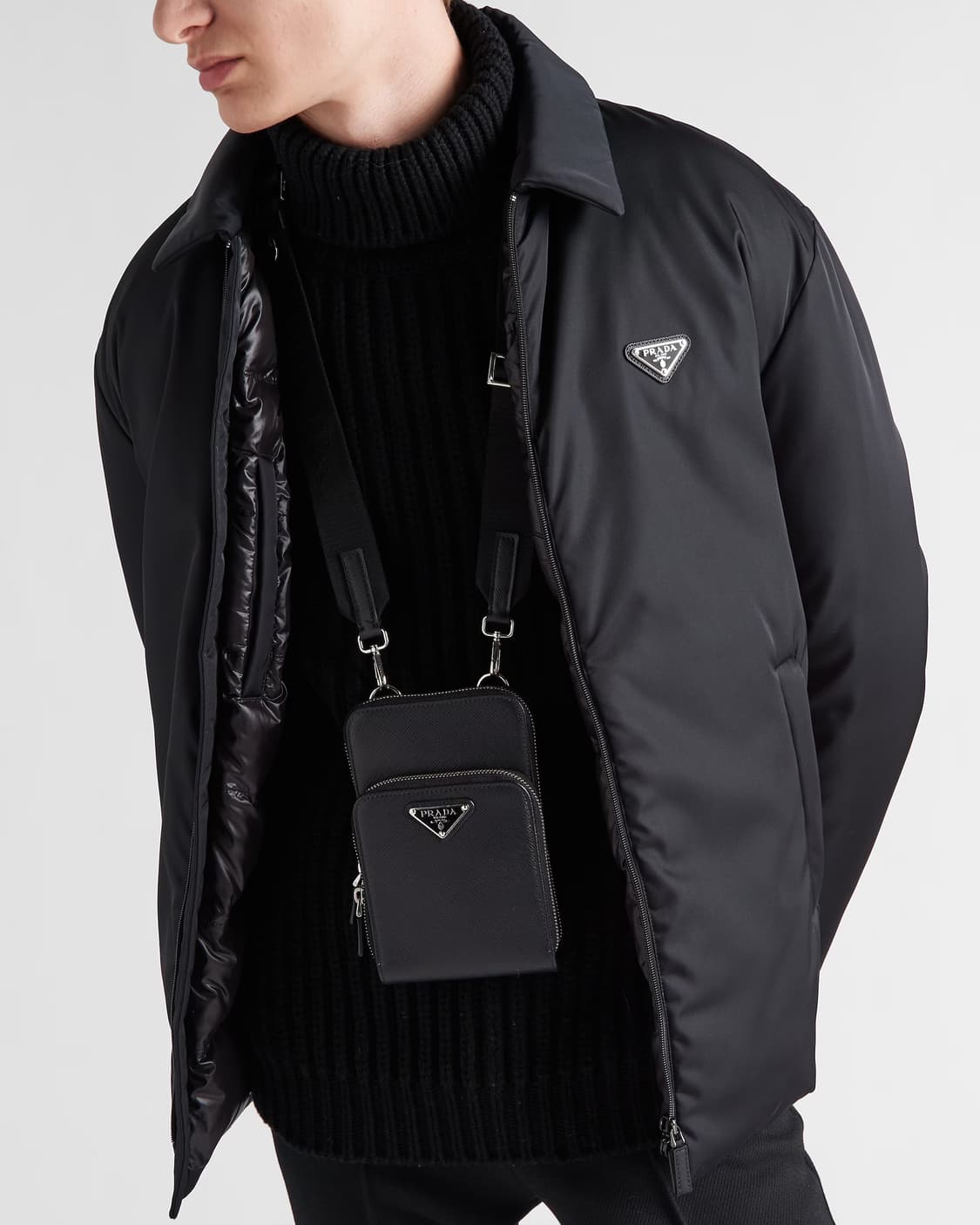 프라다 리나일론 크롭 패딩 / M  상품이미지5