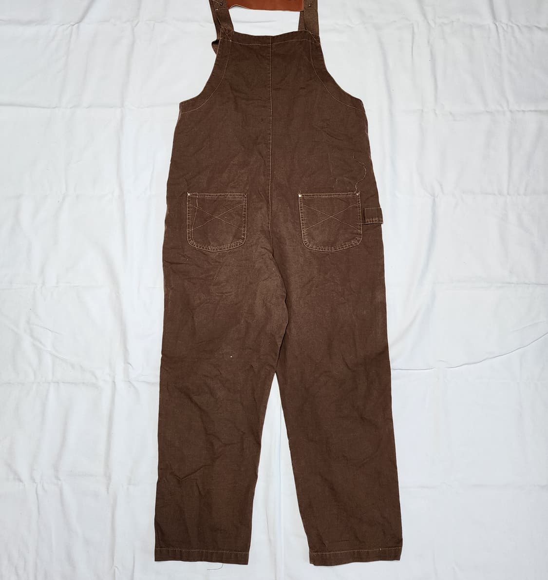 FUZAO 럼버 오버롤 스티치 워크웨어 멜빵팬츠 상품이미지3