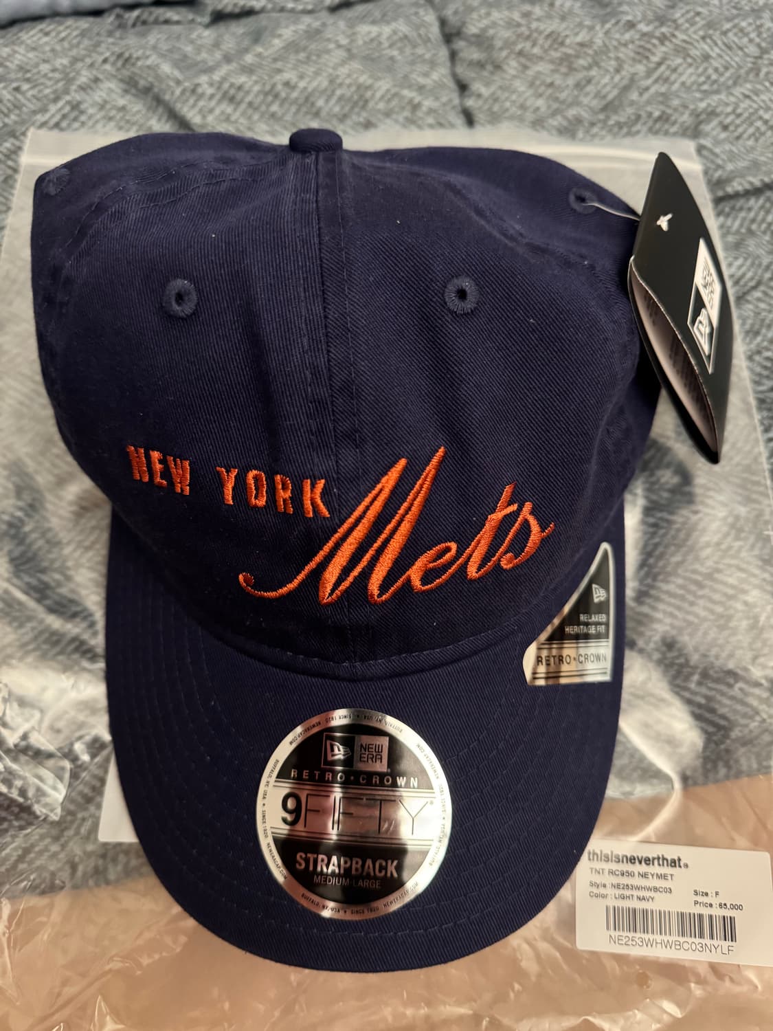 뉴에라 디스이즈네버댓 9fifty 레트로크라운 뉴욕메츠 새상품 상품이미지4