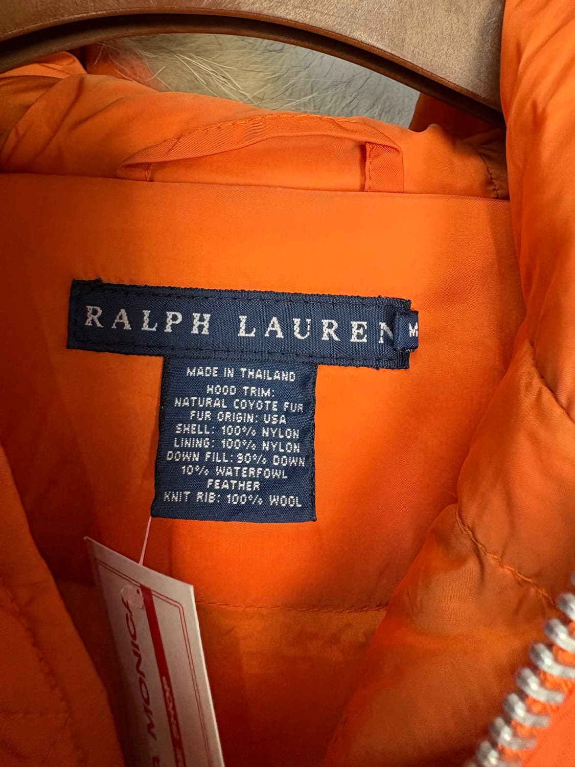 폴로랄프로렌 00s 덕다운 오렌지 크롭 봄버자켓 A3335 상품이미지7