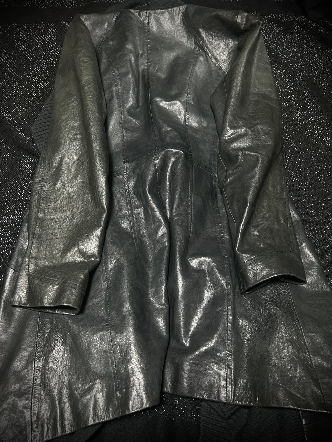 *rare design* 2000s V-kei 드레이프 가죽자켓  상품이미지2