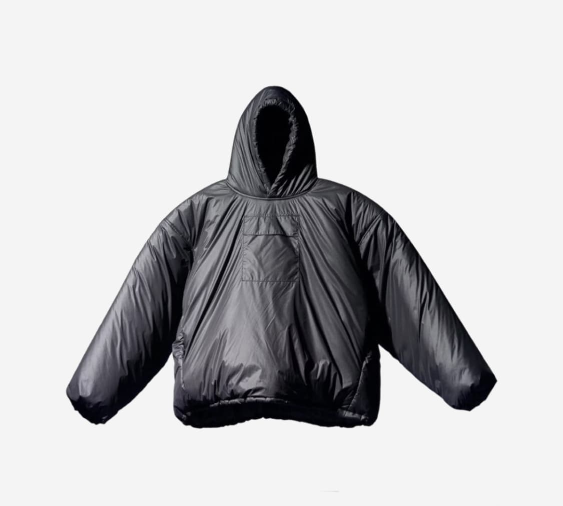 [M] 새상품) 이지 갭 발렌시아가 푸퍼 패딩 파카 블랙 상품이미지1