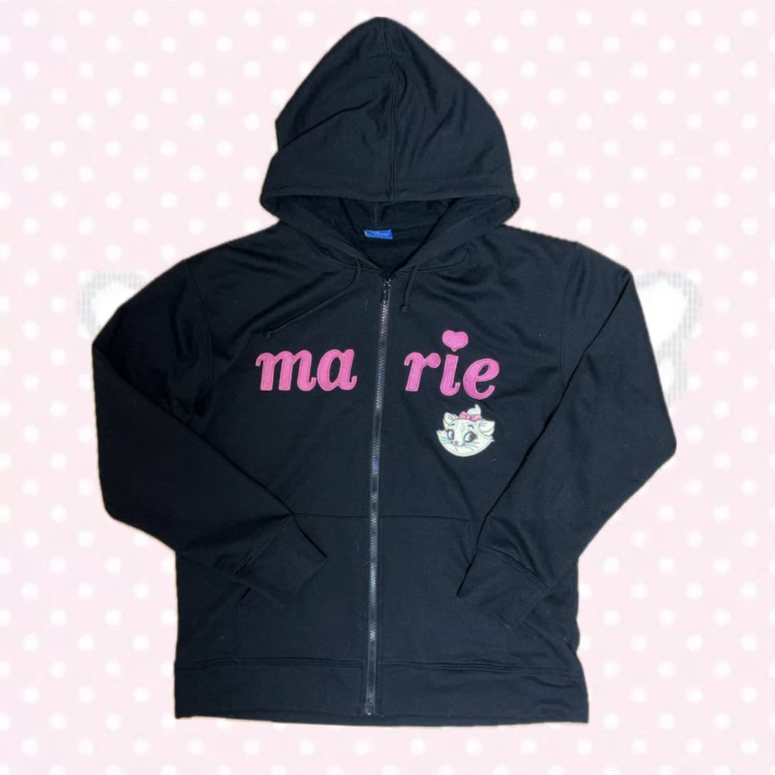 디즈니 정품 마리 고양이 블랙&핑크 후집+바지 트레이닝복 세트 상품이미지2