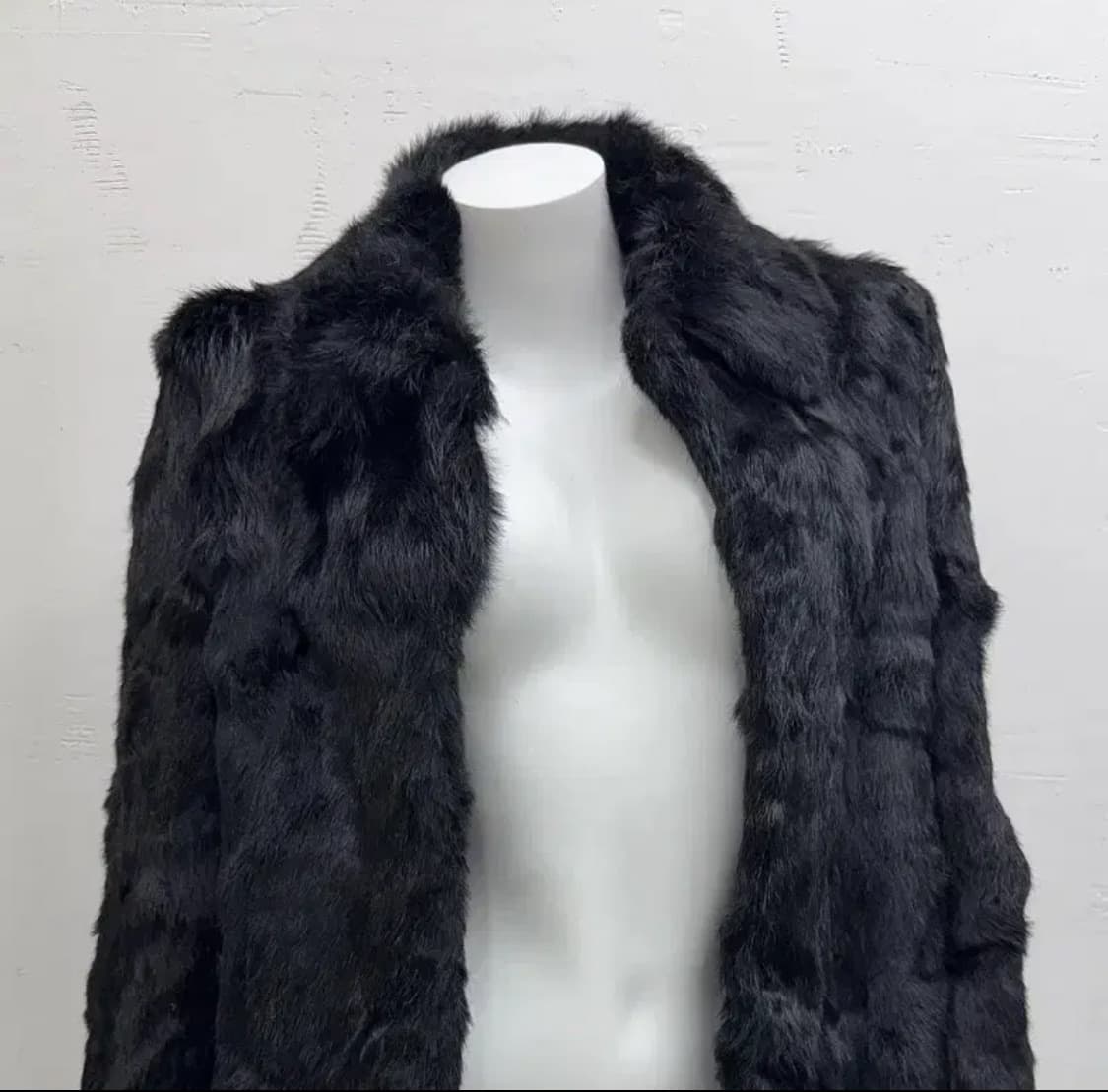 빈티지 블랙 샤기 퍼자켓 상품이미지4