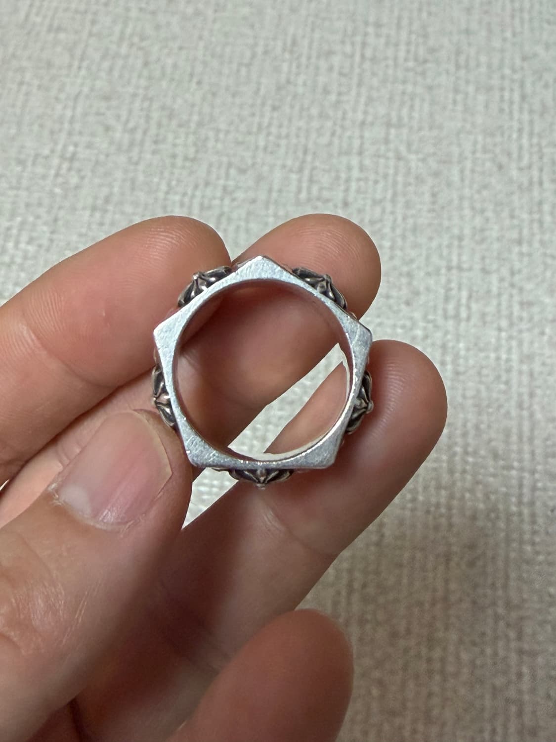 [US10.5, 한국 23호] 크롬하츠 펜타곤 플러스링  상품이미지8