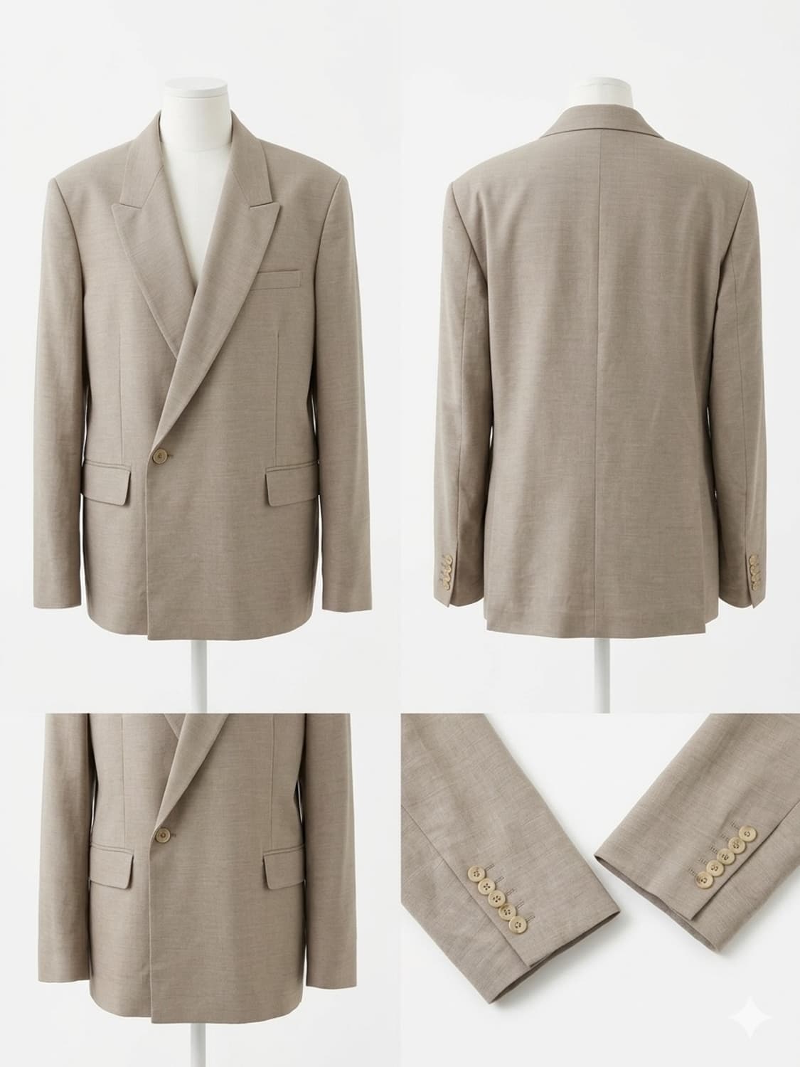 로우 클래식 베이지 더블 자켓 상품이미지1