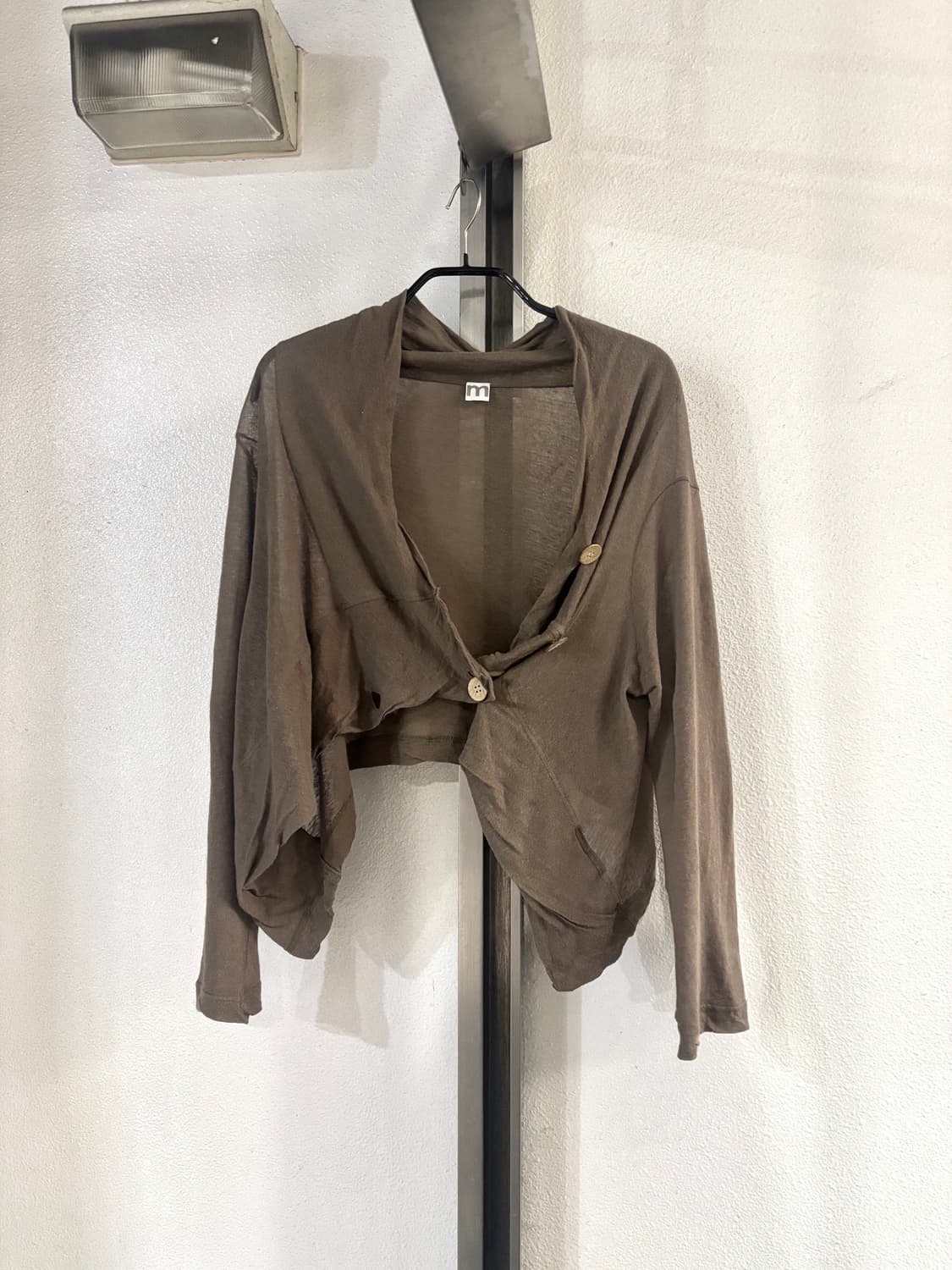 Dusty Mocha Draped Asymmetrical Crop Car 상품이미지3