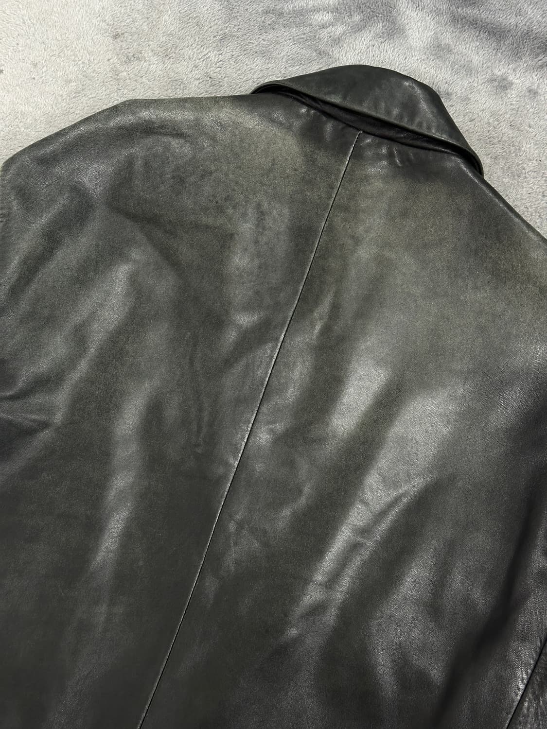 00s HUGO BOSS 램스킨 레더 자켓 L 상품이미지5