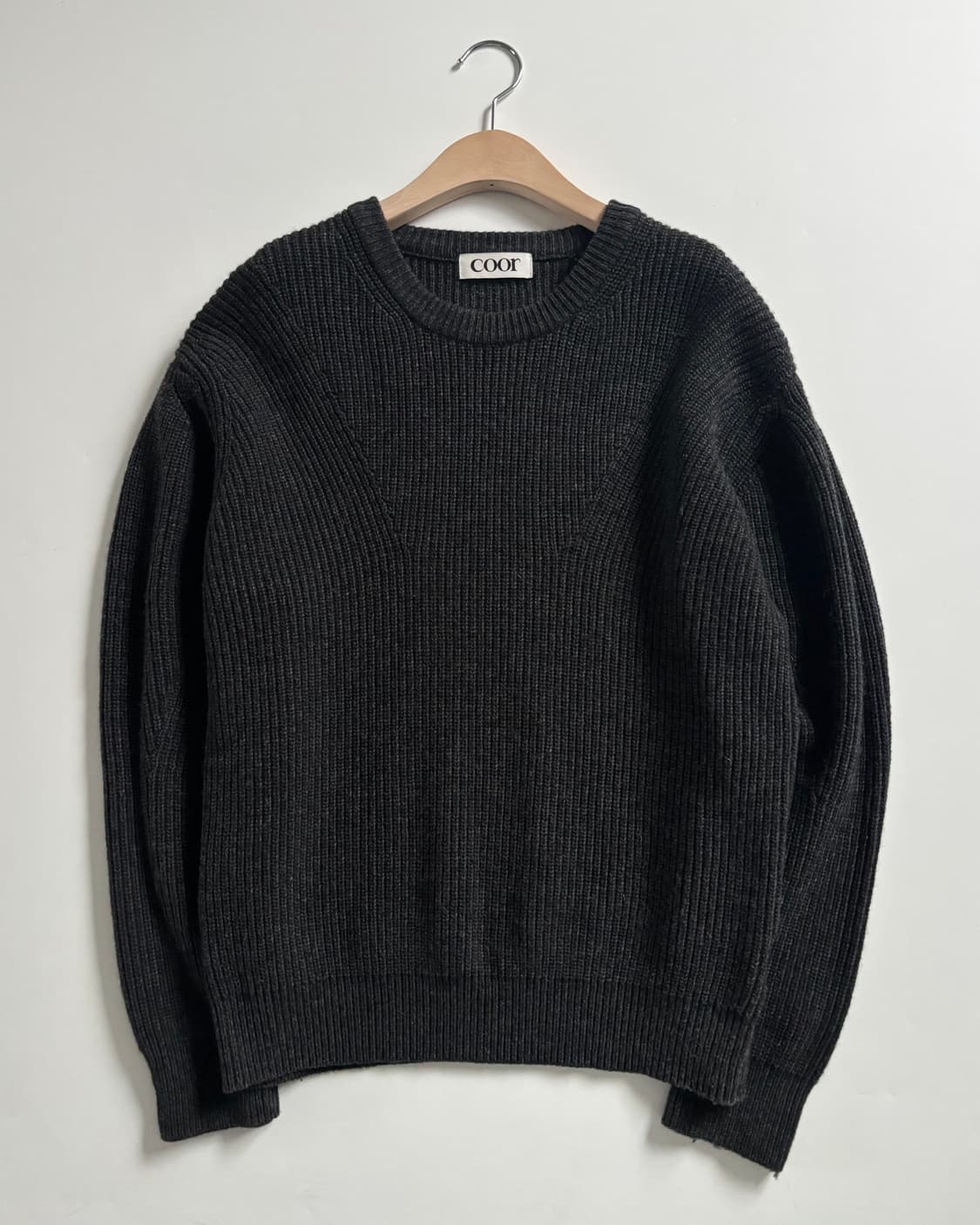 Coor 쿠어 캐시팝 트위드 크루넥 니트 상품이미지1