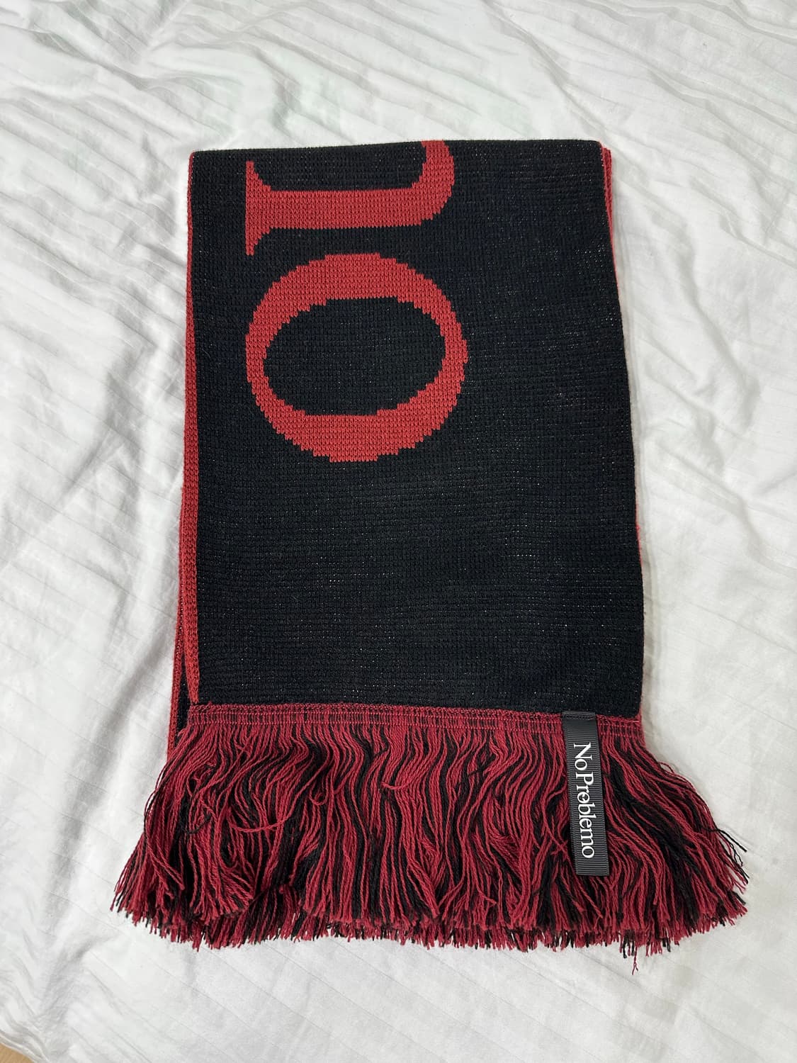 No problemo 버건디/블랙 스카프 급처 상품이미지2