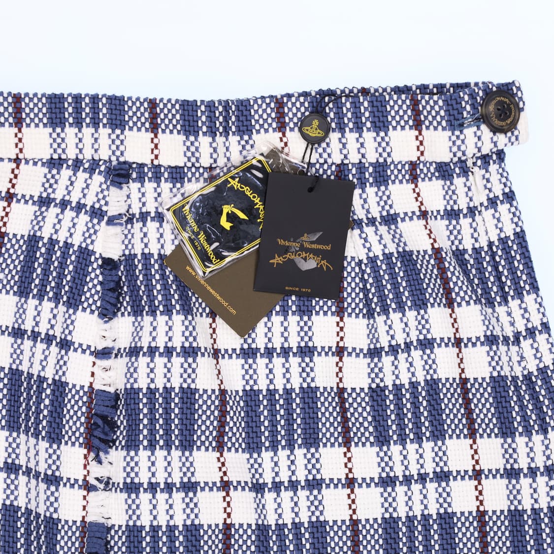 [38] 새상품 비비안 웨스트 우드 체크 트위드 치마 스커트 N6899 상품이미지3