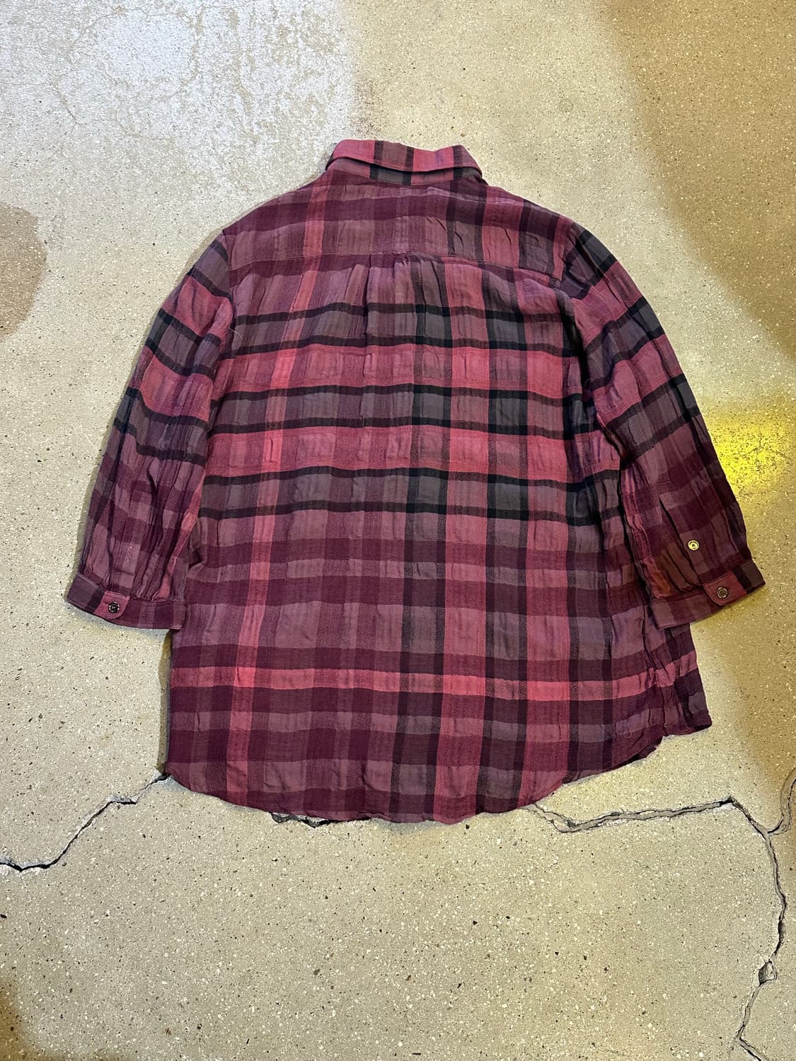 BURBERRY 버버리 버건디체크 셔츠블라우스 상품이미지5