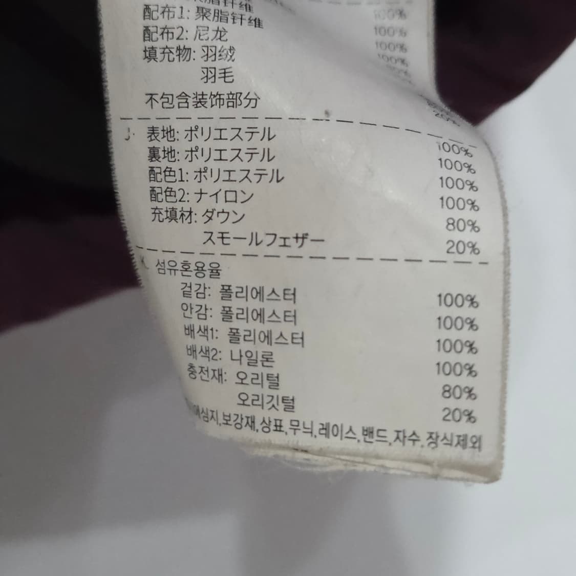 아이스비스킷 플리스 덕다운 패딩 165 상품이미지4