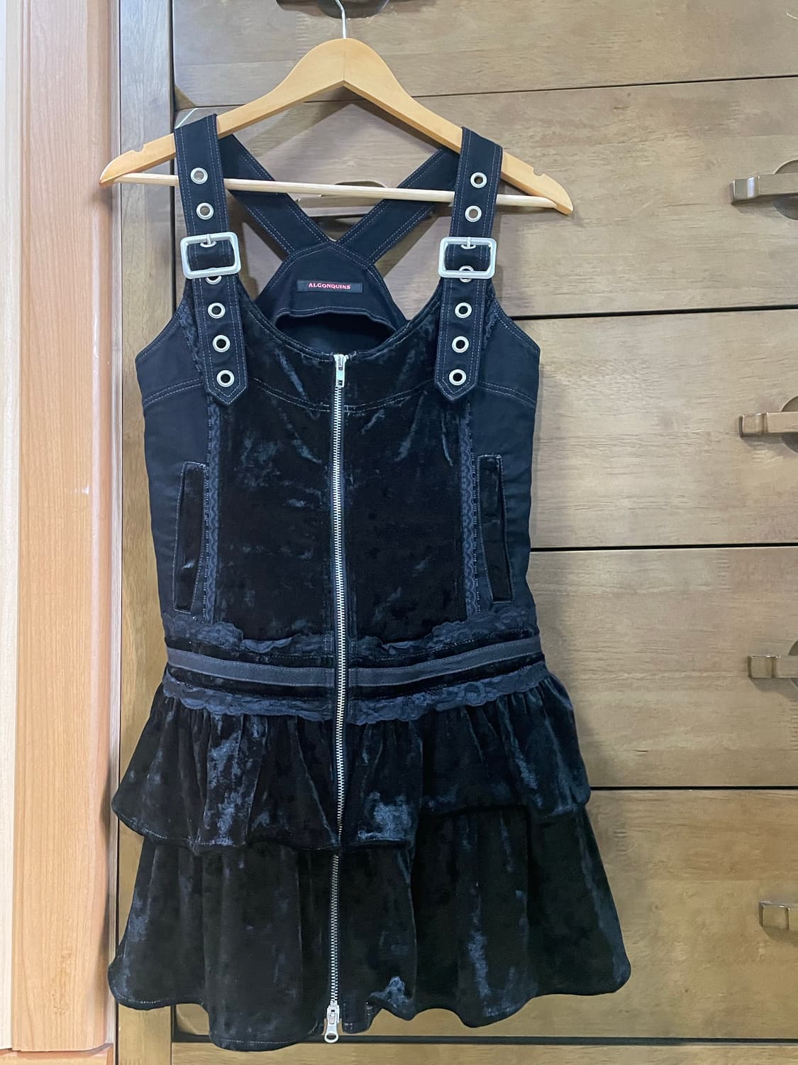 [새상품] 알곤퀸 데스노트 미사깔 벨벳 캉캉 맬빵 원피스 상품이미지9