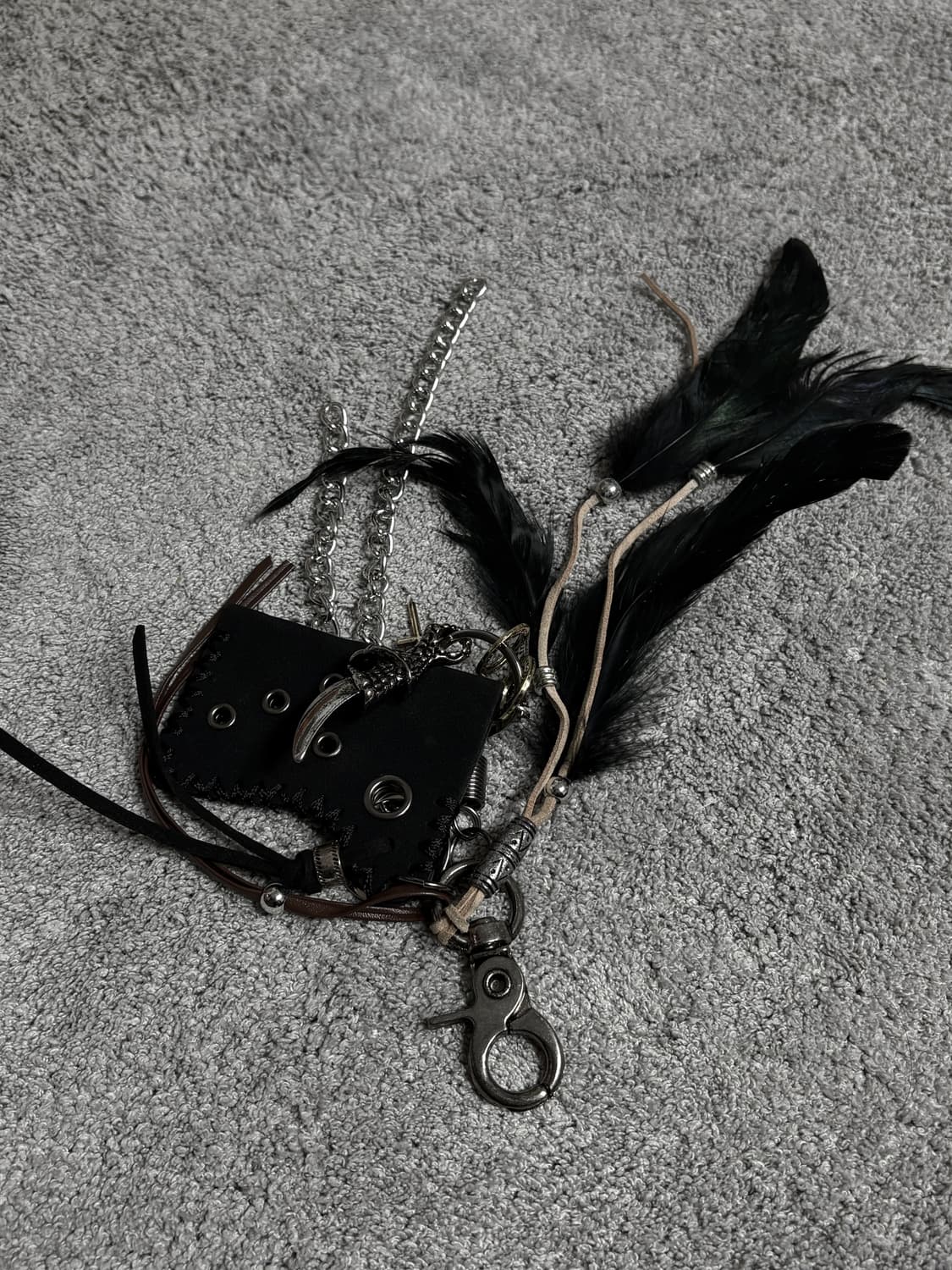 Gothic punk v-kei feather metal charm 상품이미지4