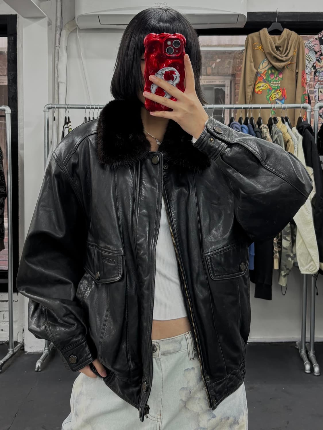 VTG Ventura 양가죽 레더 봄버자켓 상품이미지2