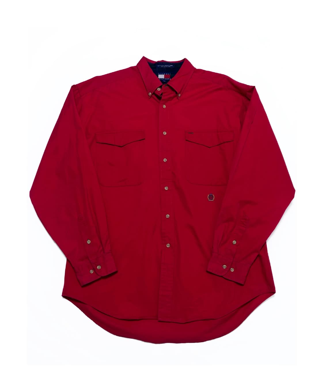 (L)90`sVINTAGE 타미힐피거 버튼다운 코튼100 셔츠 상품이미지1