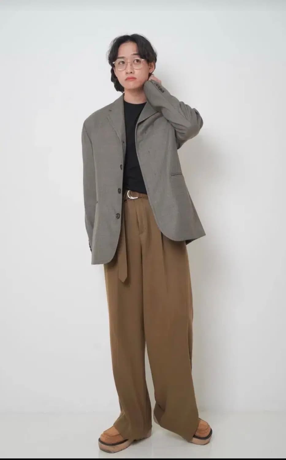 앤더슨벨 울 블레이져 L 상품이미지3