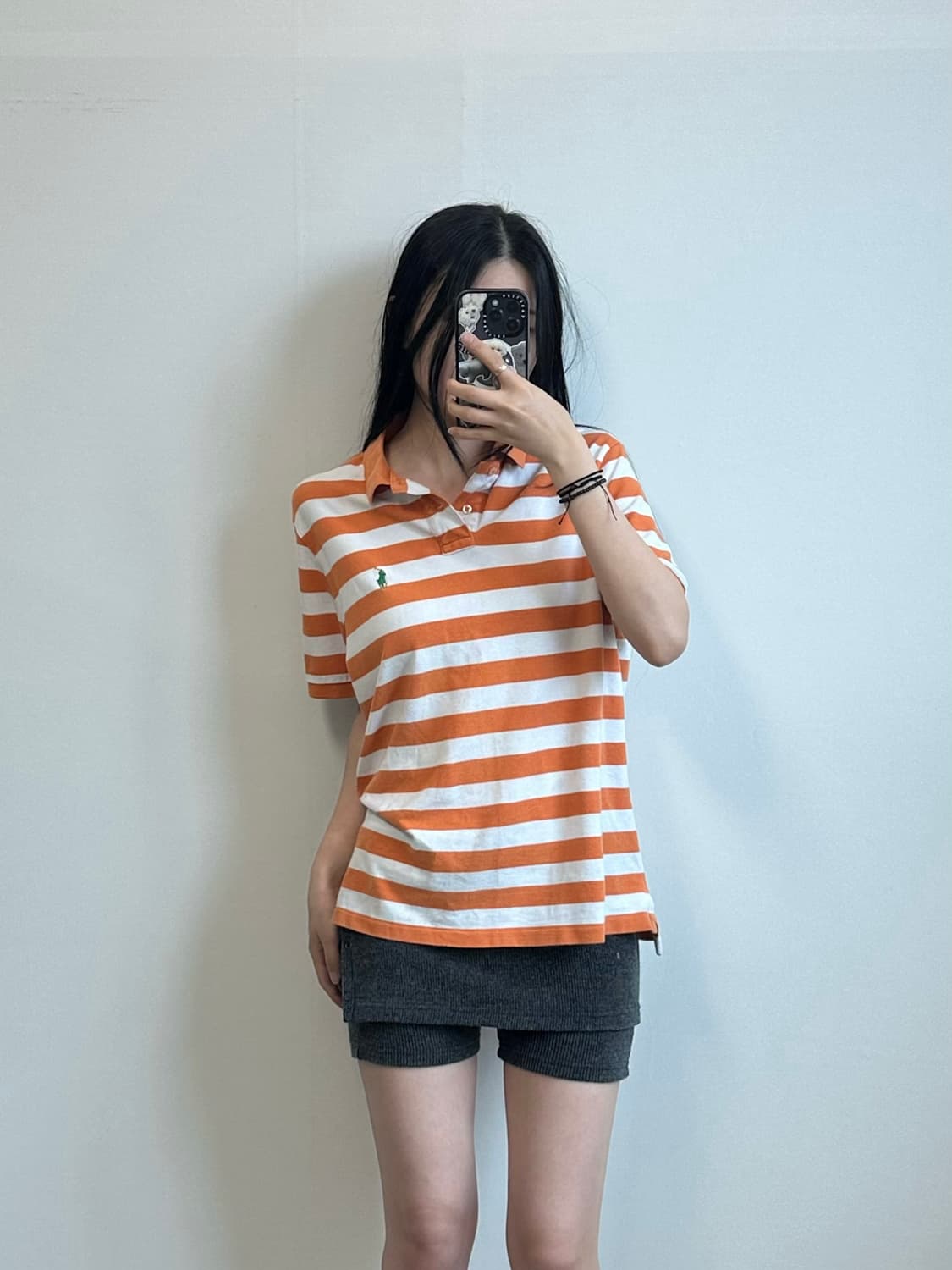 폴로 랄프로렌 자수로고 단가라 피케 반팔 카라 티셔츠 상품이미지1