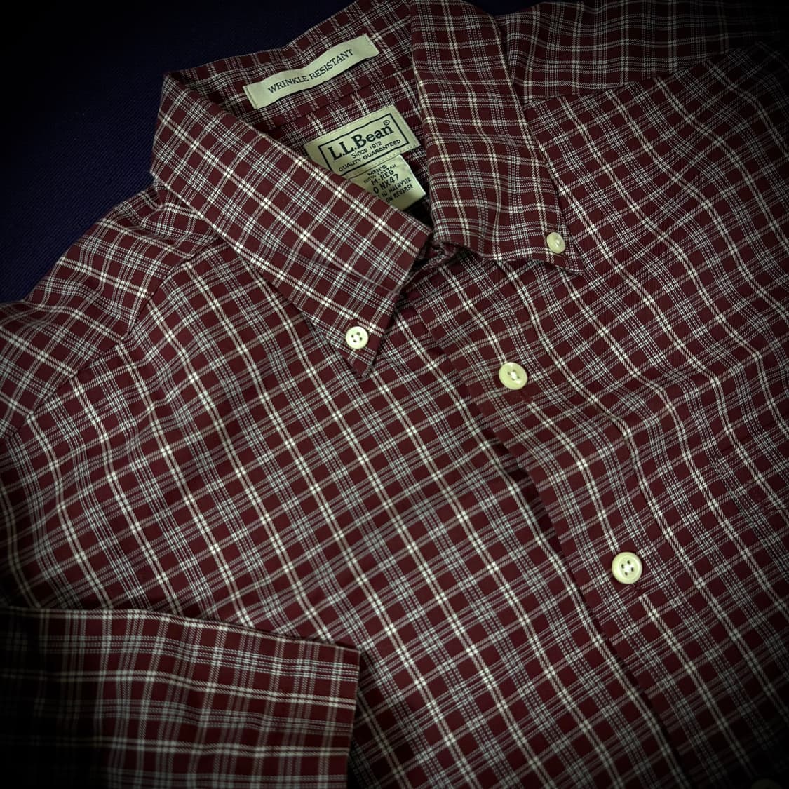 L.L.Bean Burgundy Check Shirt 상품이미지1