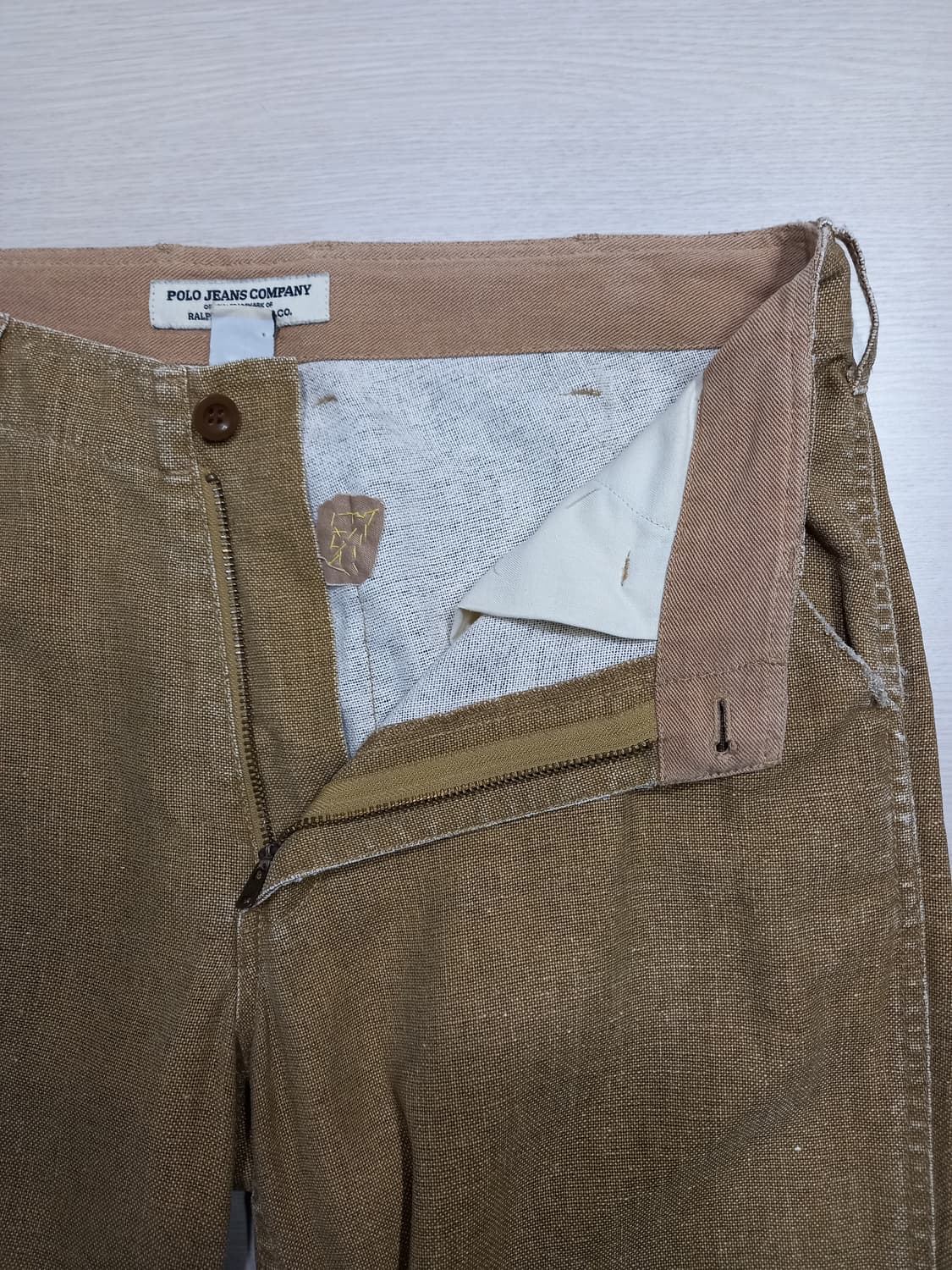 32 POLO RALPH LAUREN 린넨55% 치노 진노랑 32-247 상품이미지7