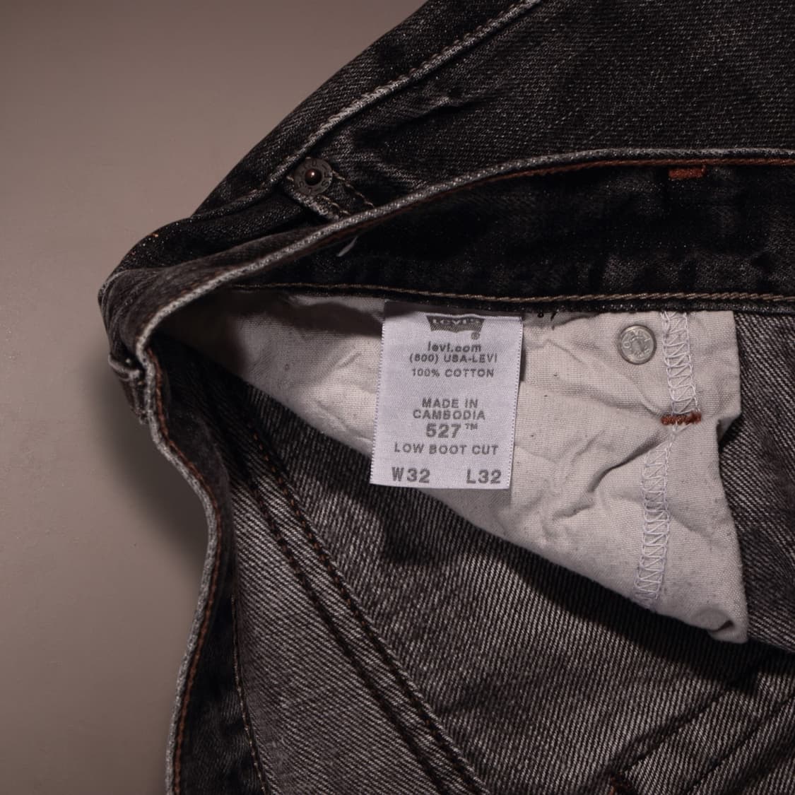 리바이스527 로우 부츠컷 흑청 데님팬츠 상품이미지4
