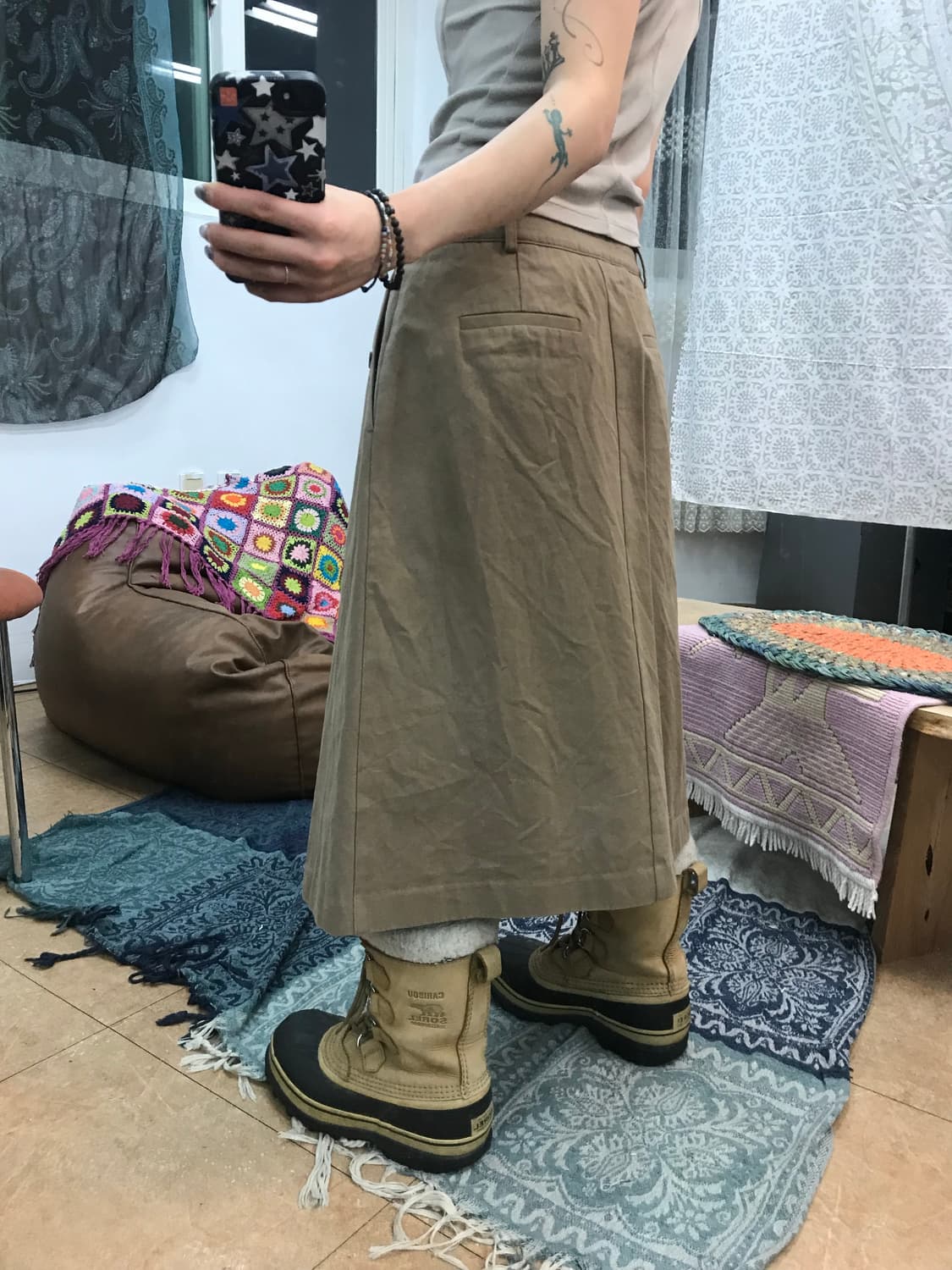 ihr 턱 코튼 스커트  상품이미지2