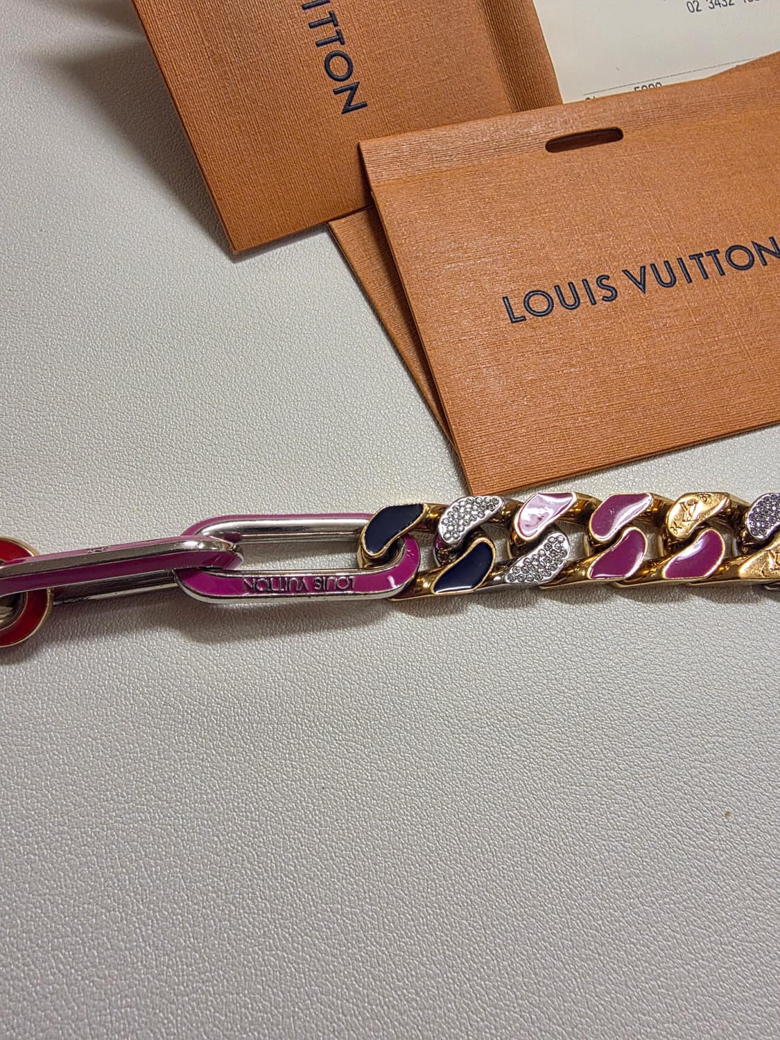 [한정판] 루이비통 모노그램 믹스드 체인 팔찌 L사이즈  상품이미지3