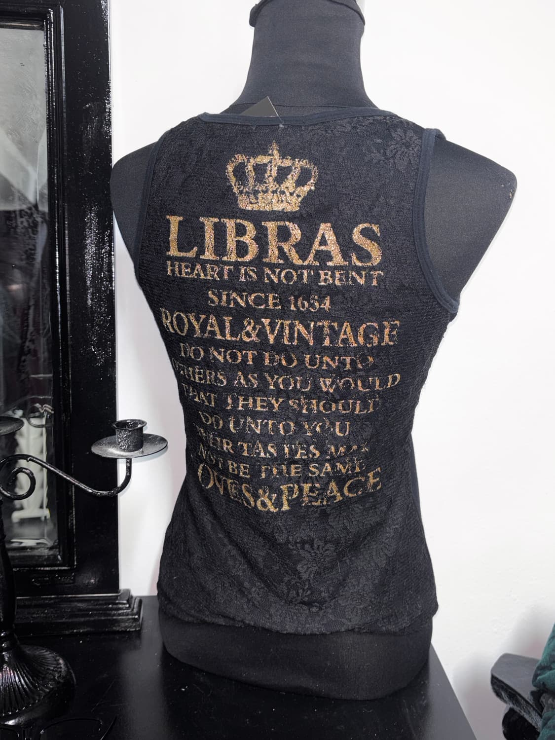 펑크 프린트 민소매 티셔츠 상품이미지3