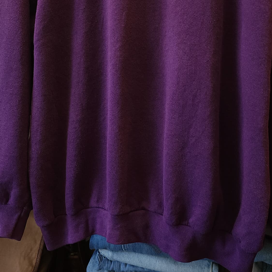 90s 프룻오브더룸 빈티지 스웻셔츠 플레인 스웻셔츠 페이딩 퍼플 xl 상품이미지6