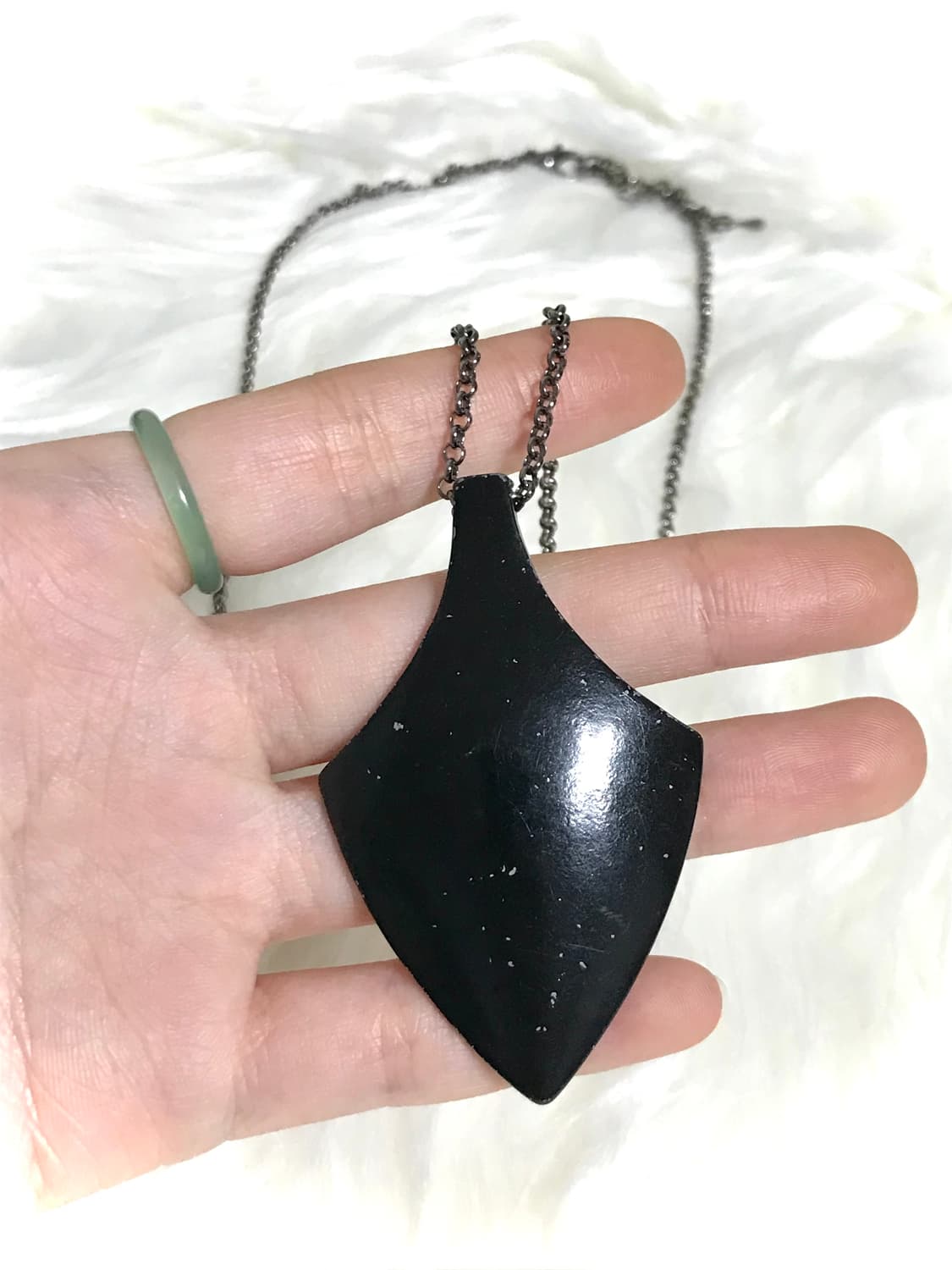 빈티지 볼드 쉴드 팬던트 체인 목걸이 상품이미지1