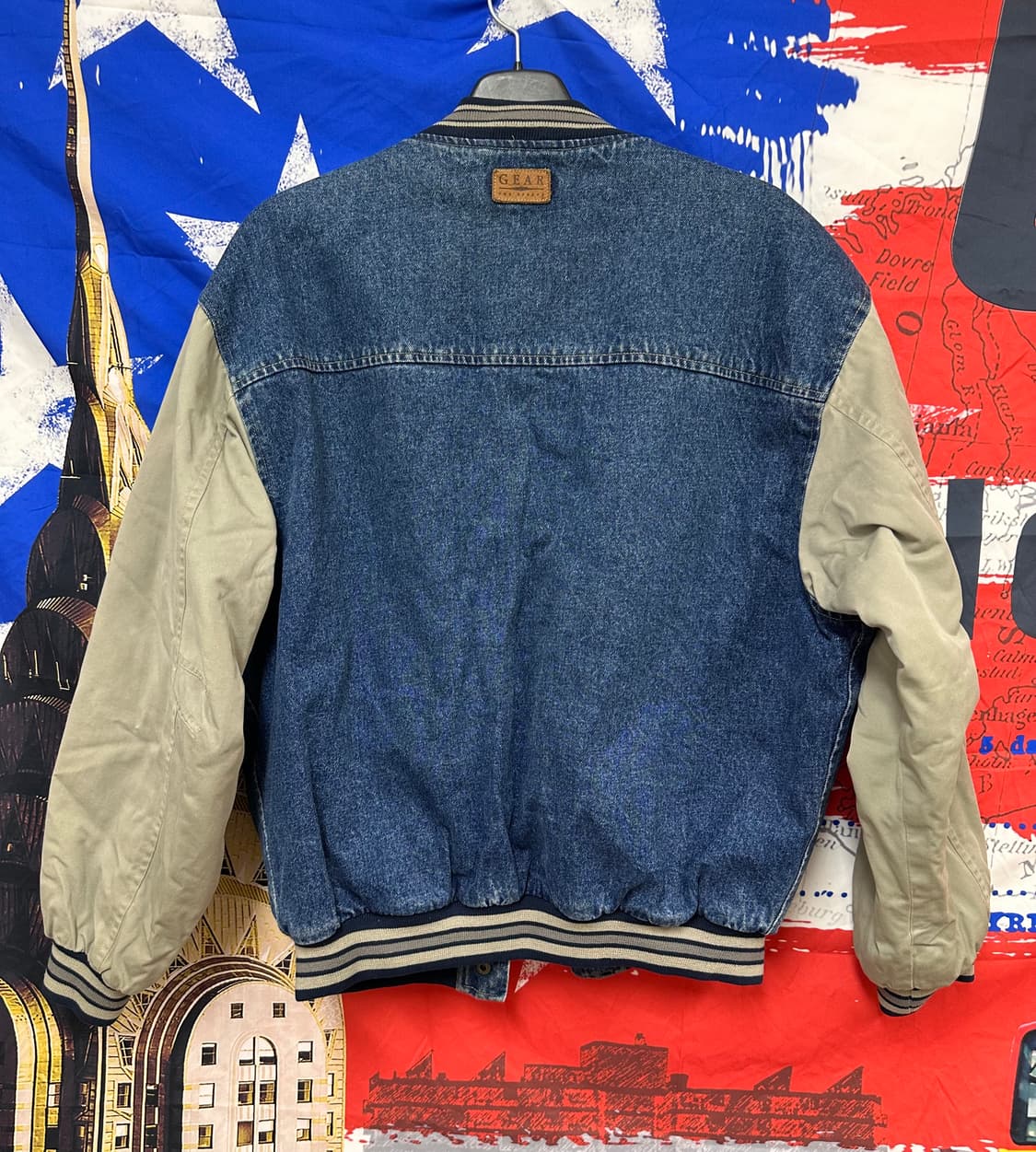 s급 일본빈티지 기어 데님오버핏누빔점퍼 L100 상품이미지5