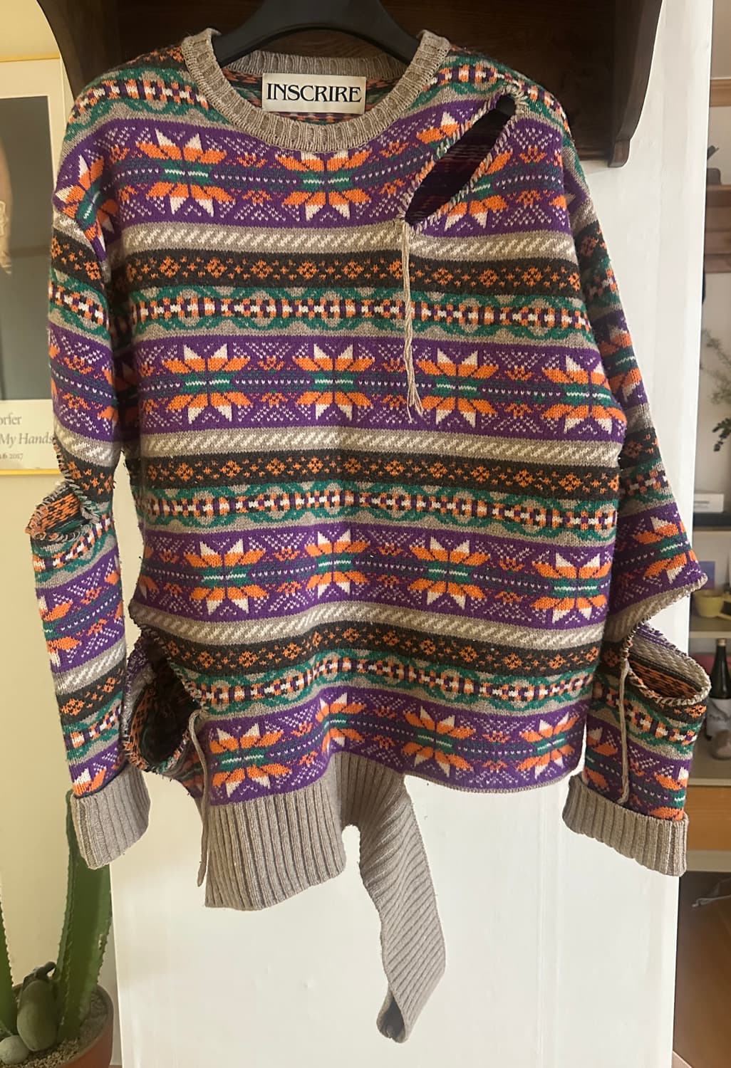 INSCRIRE 인스크리어 패턴 울 스웨터 (F) 상품이미지4