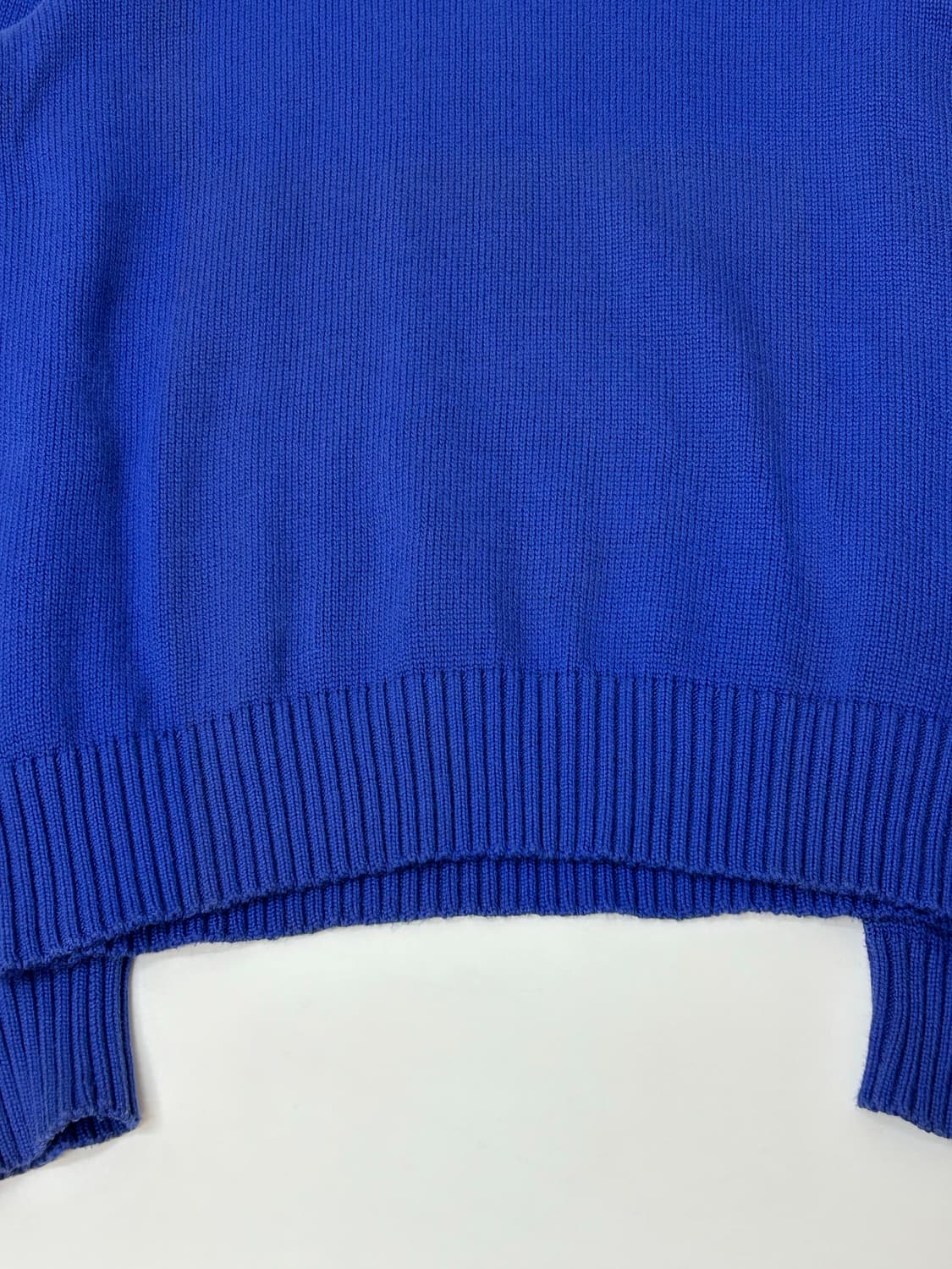 Polo 폴로 랄프로렌 블루 코튼 반집업 니트 상품이미지4