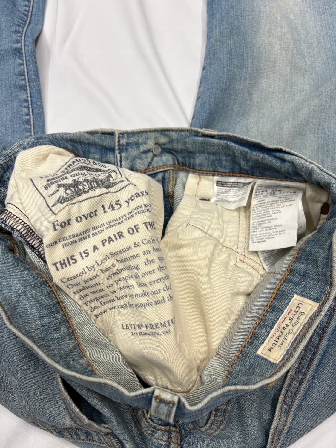 빈티지 리바이스 511 빅E 프리미엄 워시드 데님 청바지 상품이미지3