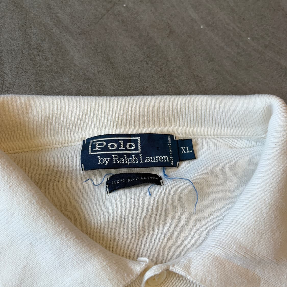 폴로 정품 화이트 피마 코튼 카라 니트  상품이미지5
